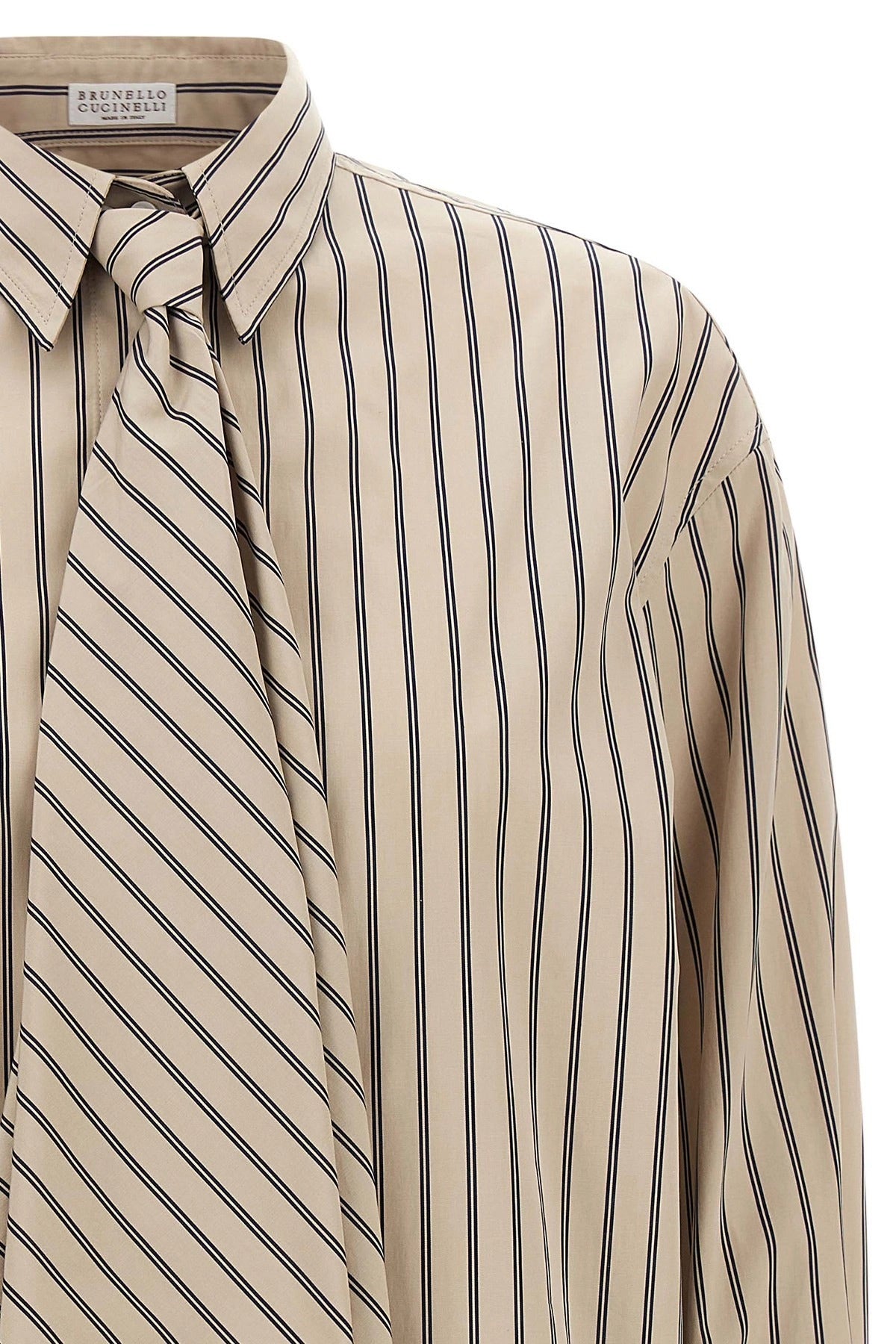 Brunello Cucinelli Hemd mit Bindedetail