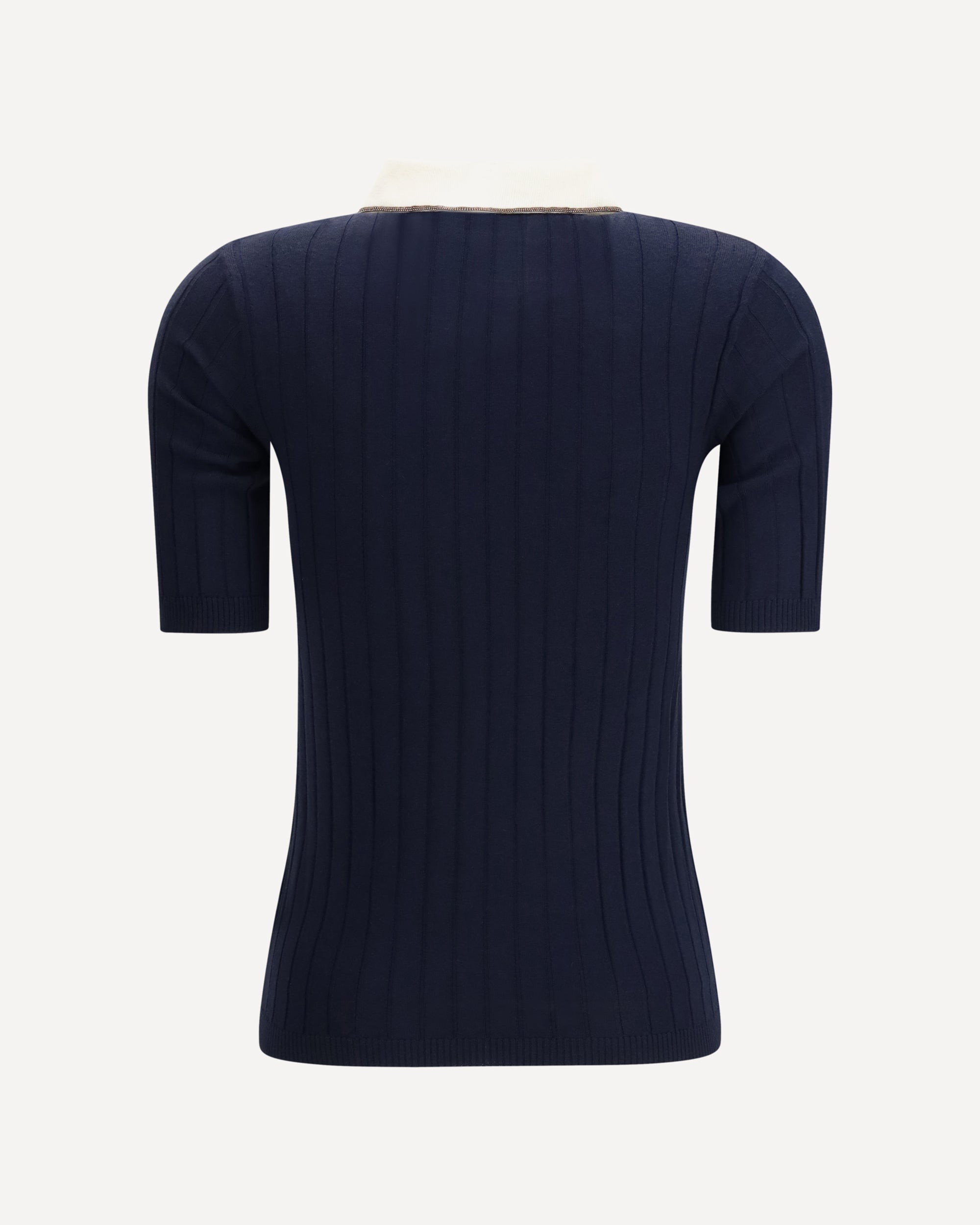 Brunello Cucinelli Polo a maniche corte in lana vergine e cashmere - alternate view