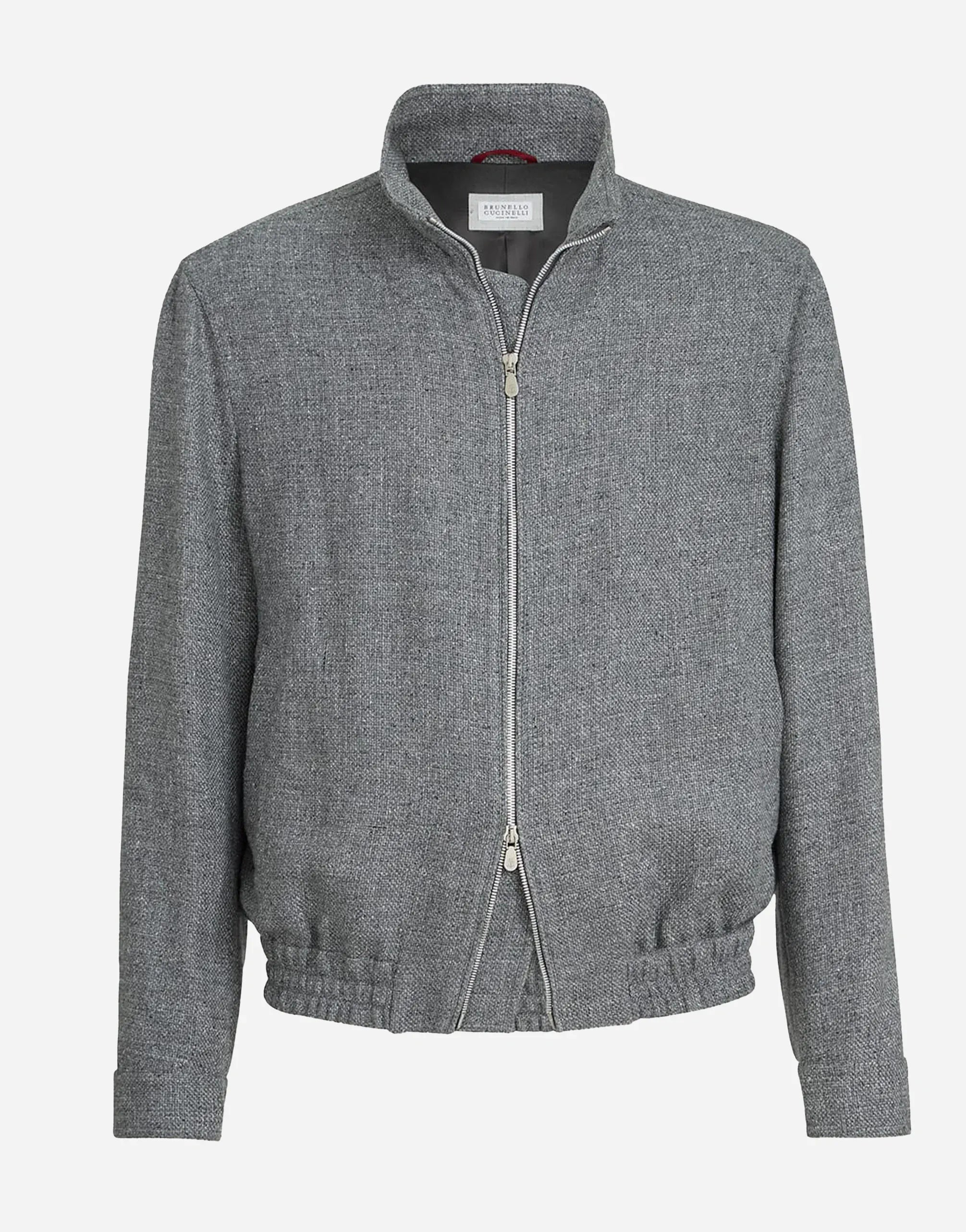 Brunello Cucinelli Silk-Blend Hopsack Jacket