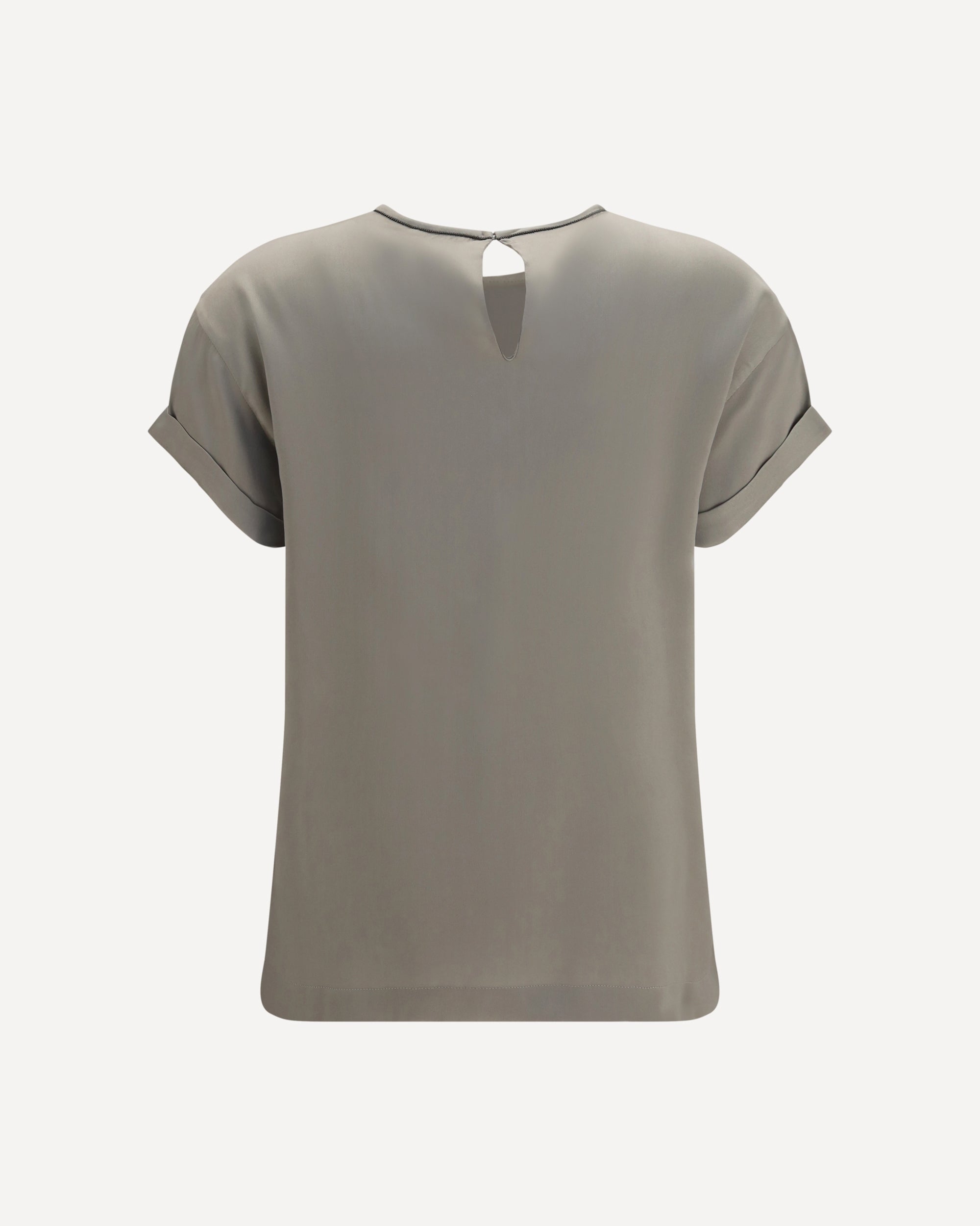 Brunello Cucinelli Blusa in seta con catena Monili - alternate view