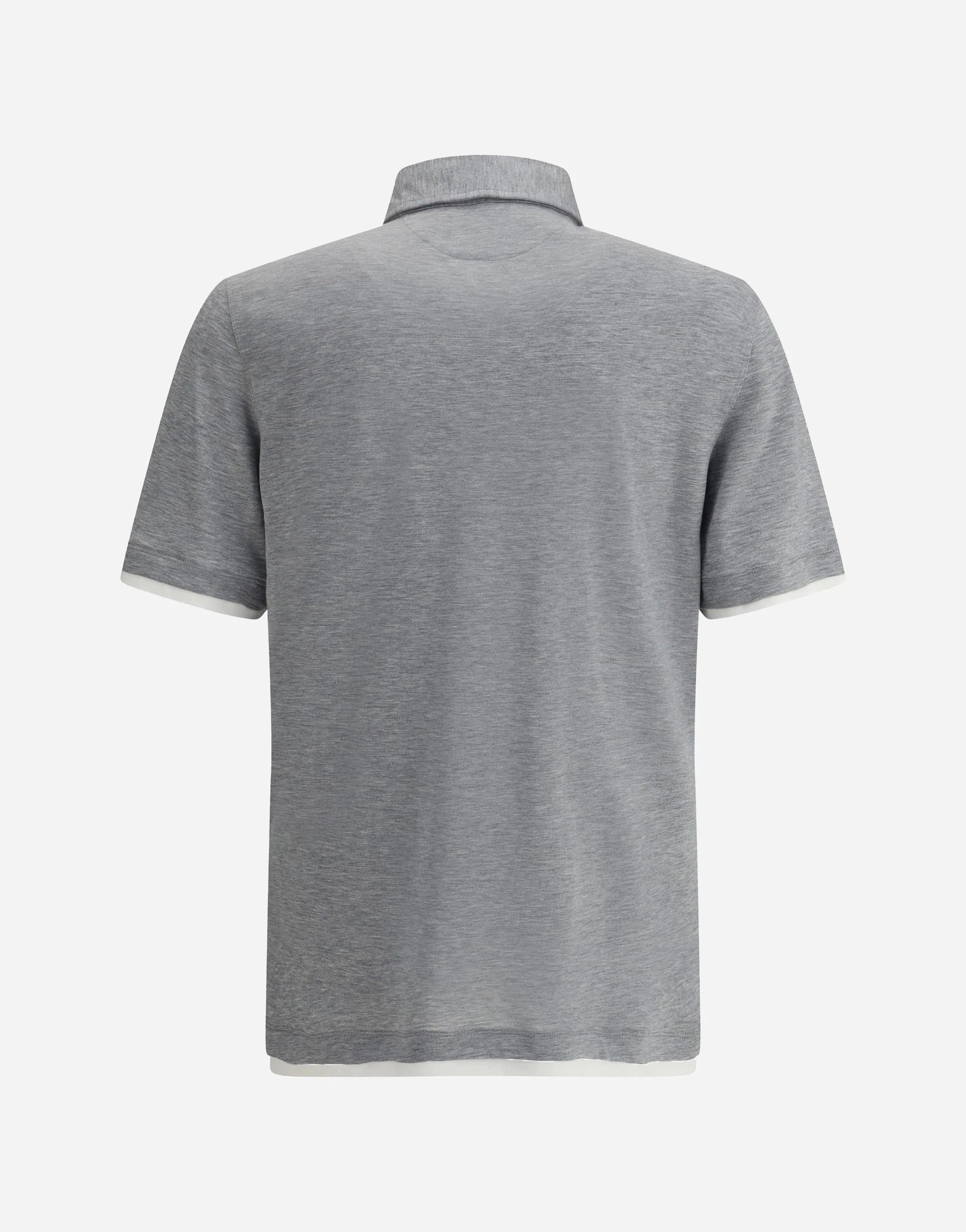 Brunello Cucinelli Silk Logo Polo Shirt