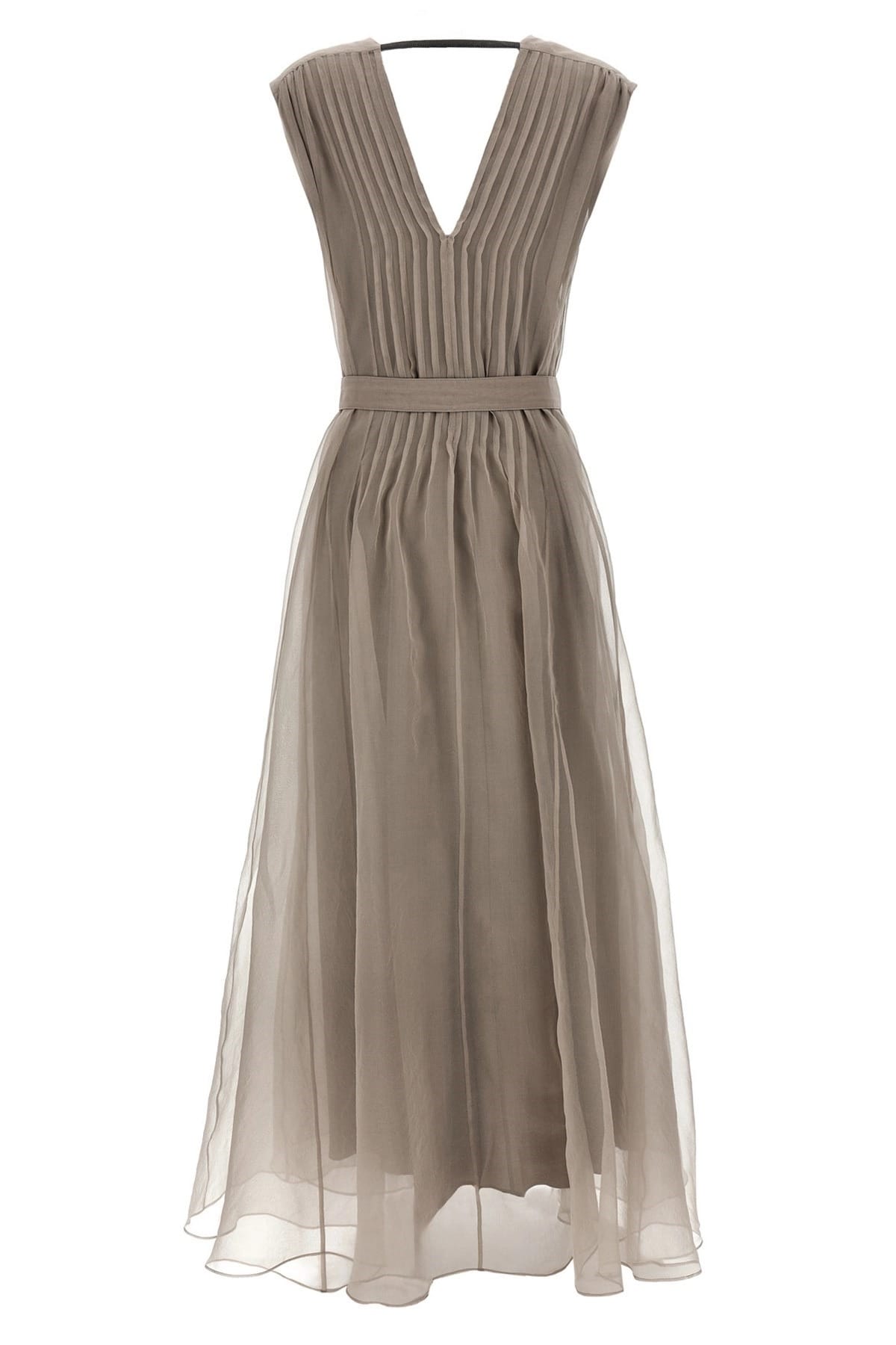 Brunello Cucinelli Brunello Cucinelli Silk Pleated Maxi Dress