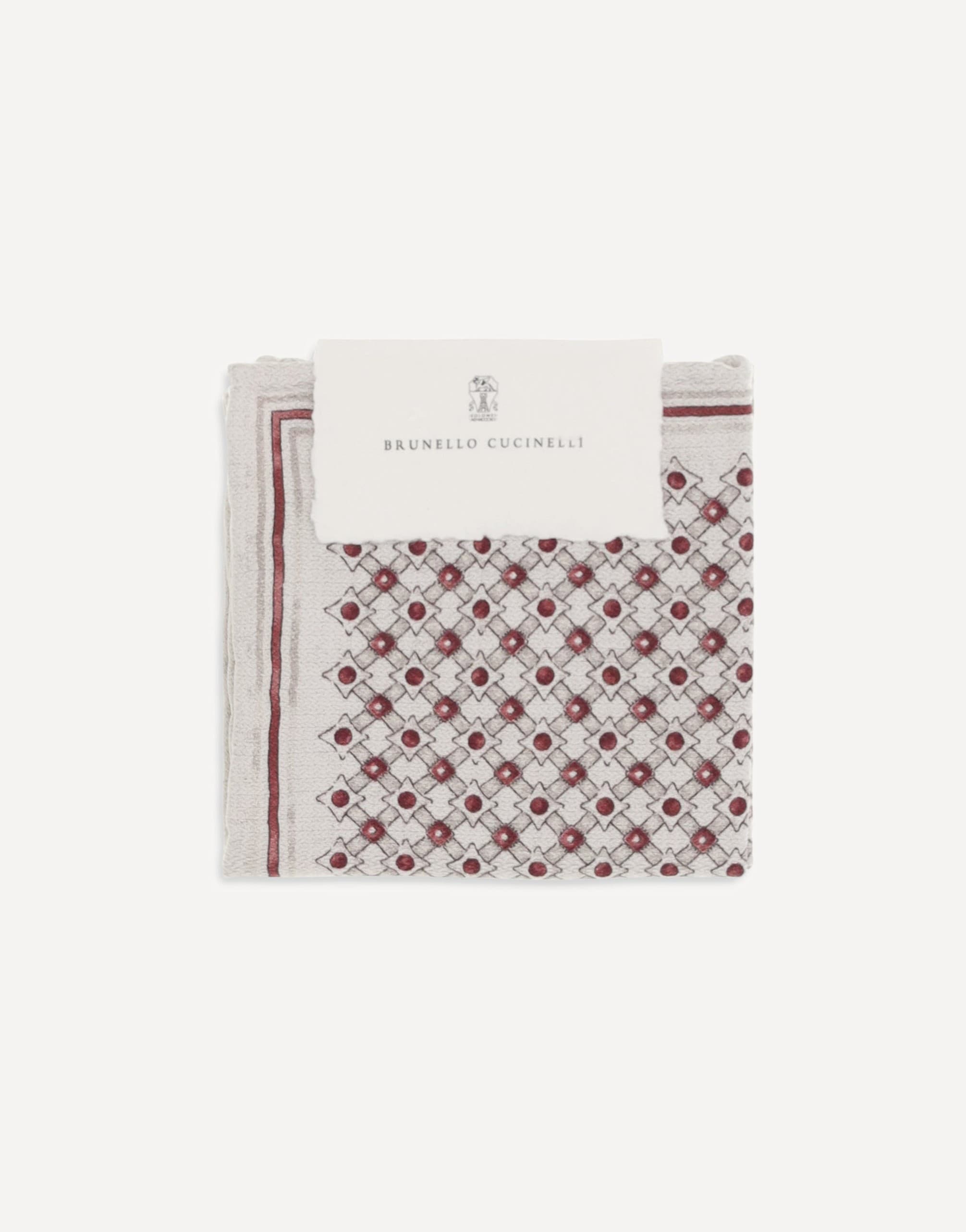 Brunello Cucinelli Silk Pochette With Geometric Pattern