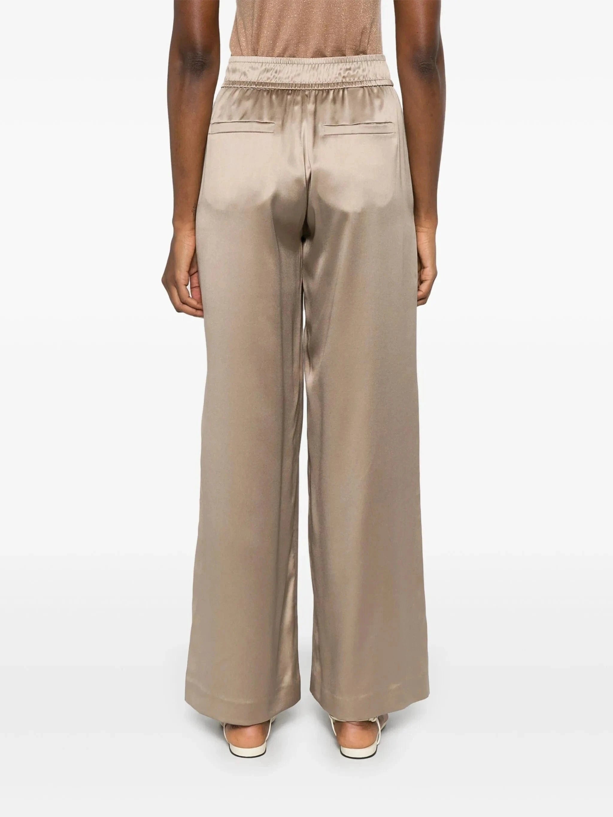 Brunello Cucinelli Silk Satin Track Trousers