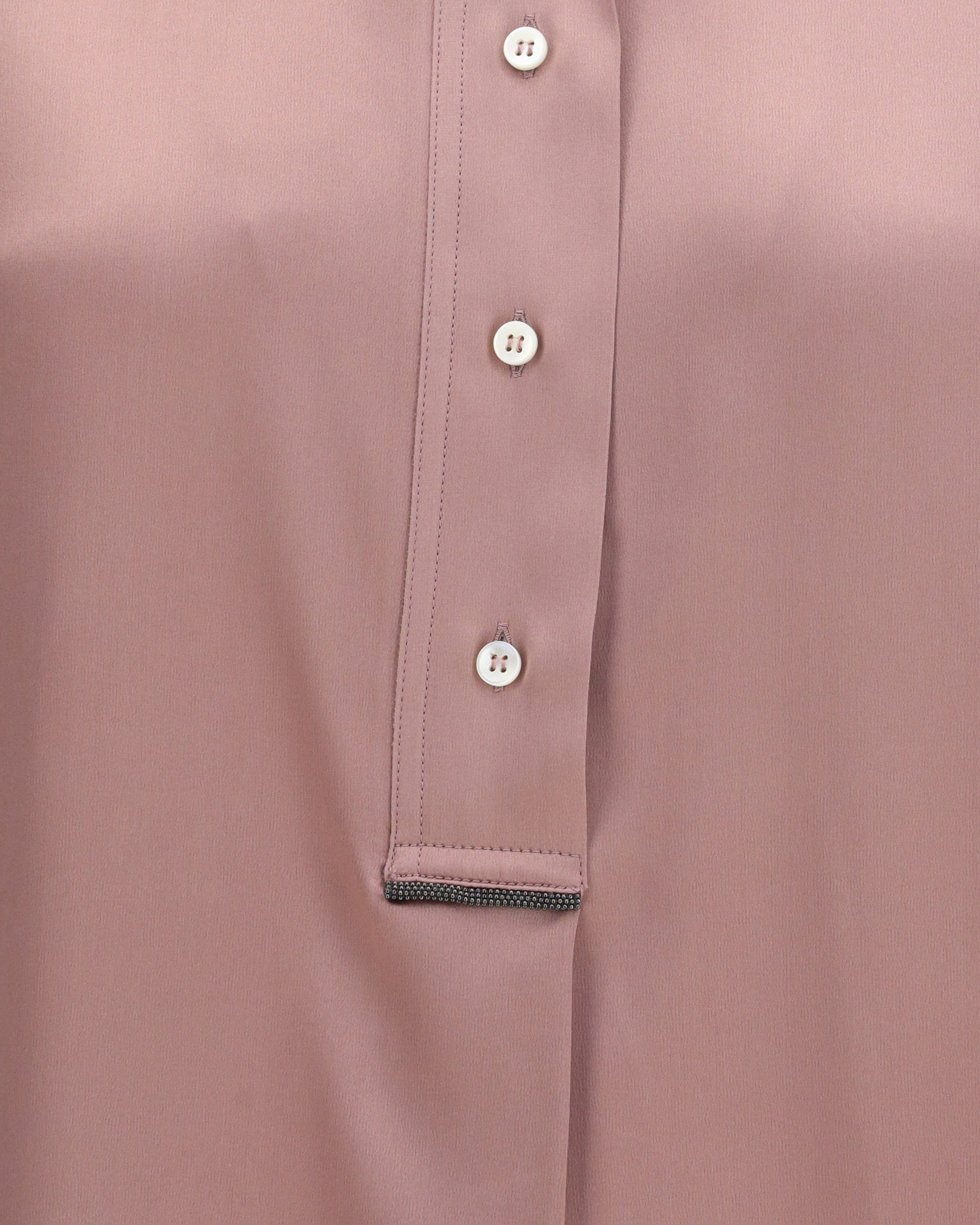 Brunello Cucinelli Silk Shirt With Jeweled Front