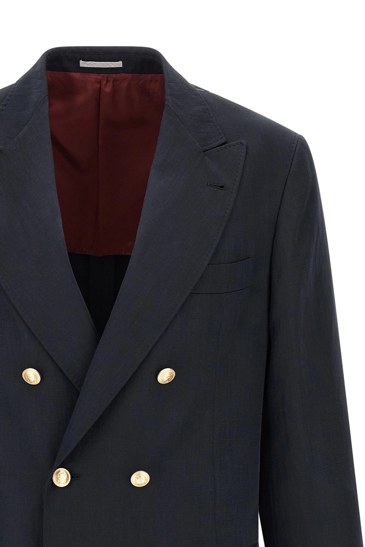 Brunello Cucinelli Silk Twill Linen Délavé Blazer