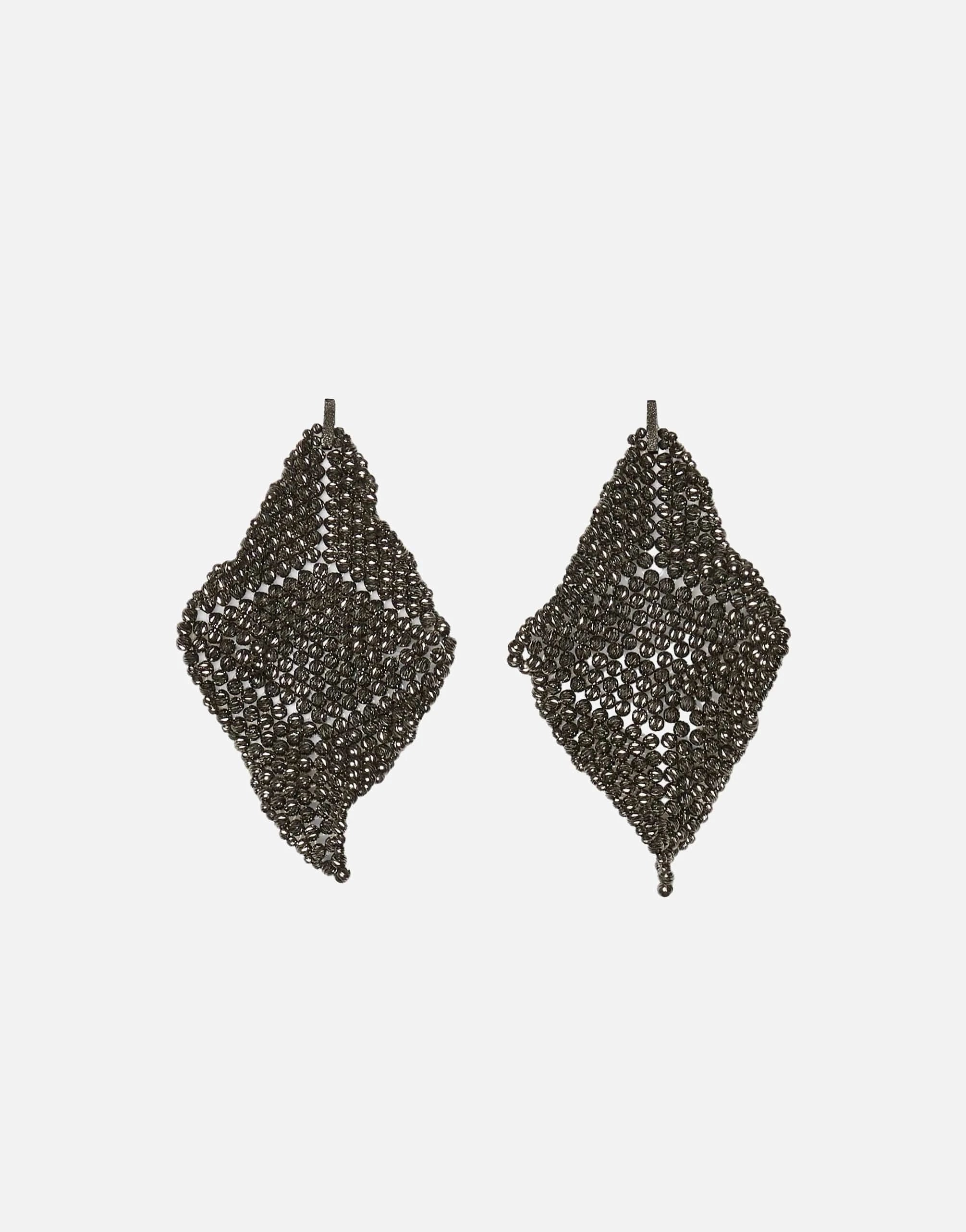 Brunello Cucinelli Silver Sculptured Earrings | Sendegaro IT