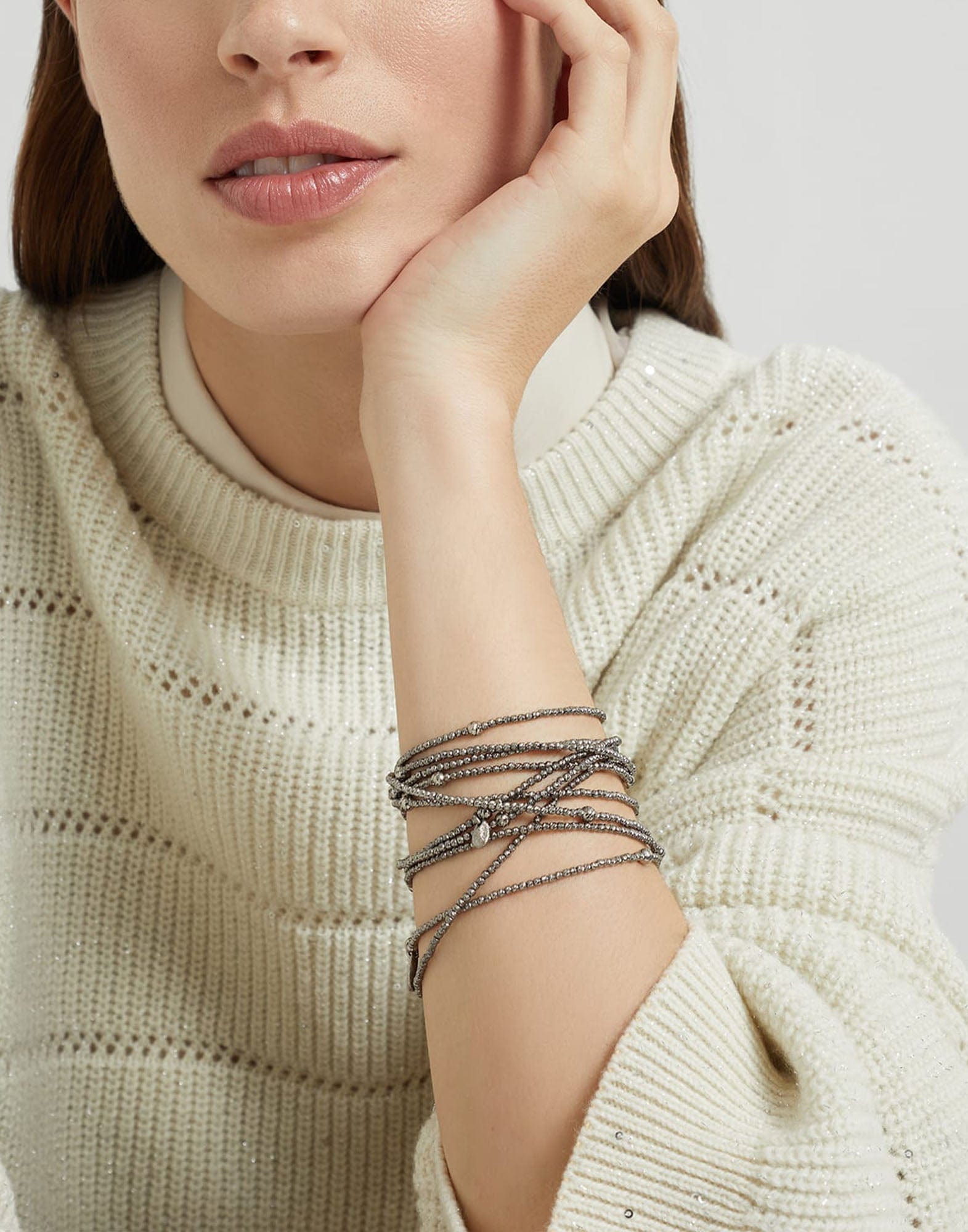 Brunello Cucinelli Silver Wrap Bracelet