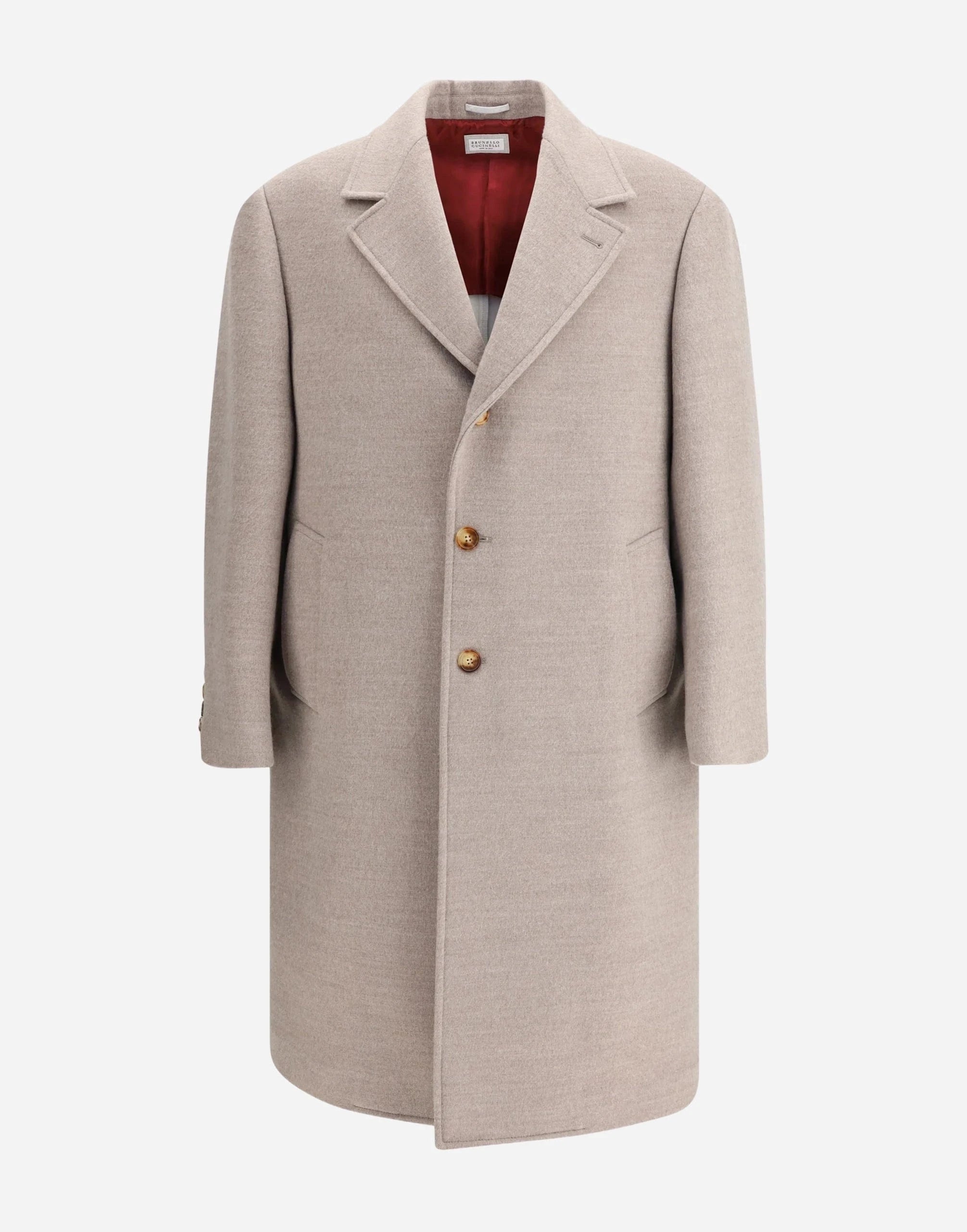 Brunello Cucinelli Single-Breasted Wool Coat