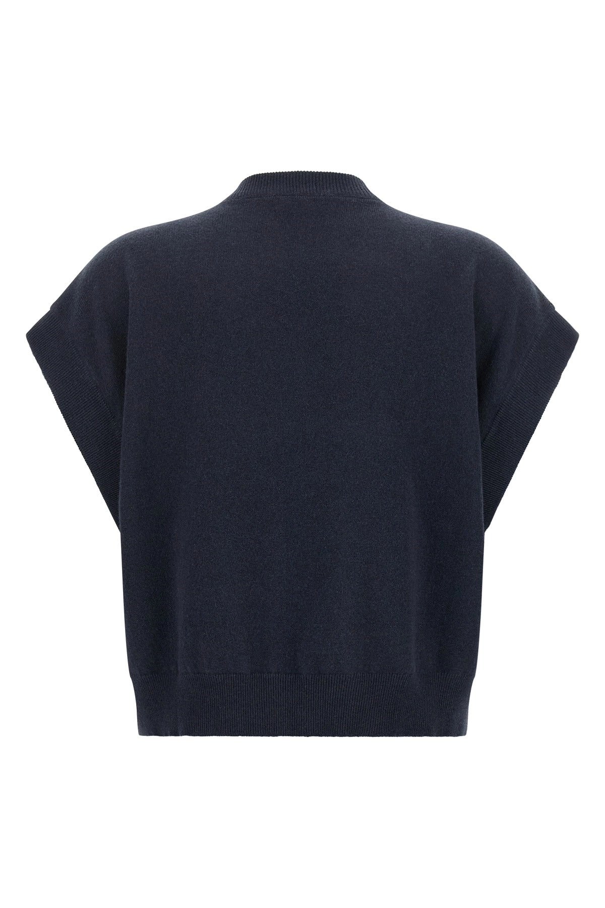 Brunello Cucinelli maglione senza maniche ricamato con paillettes