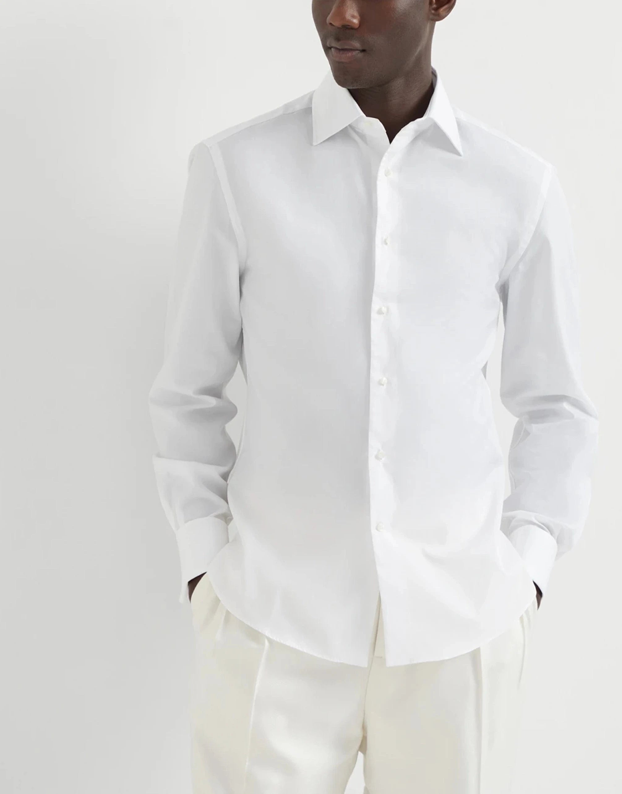 Brunello Cucinelli Slim Fit Tuxedo Shirt