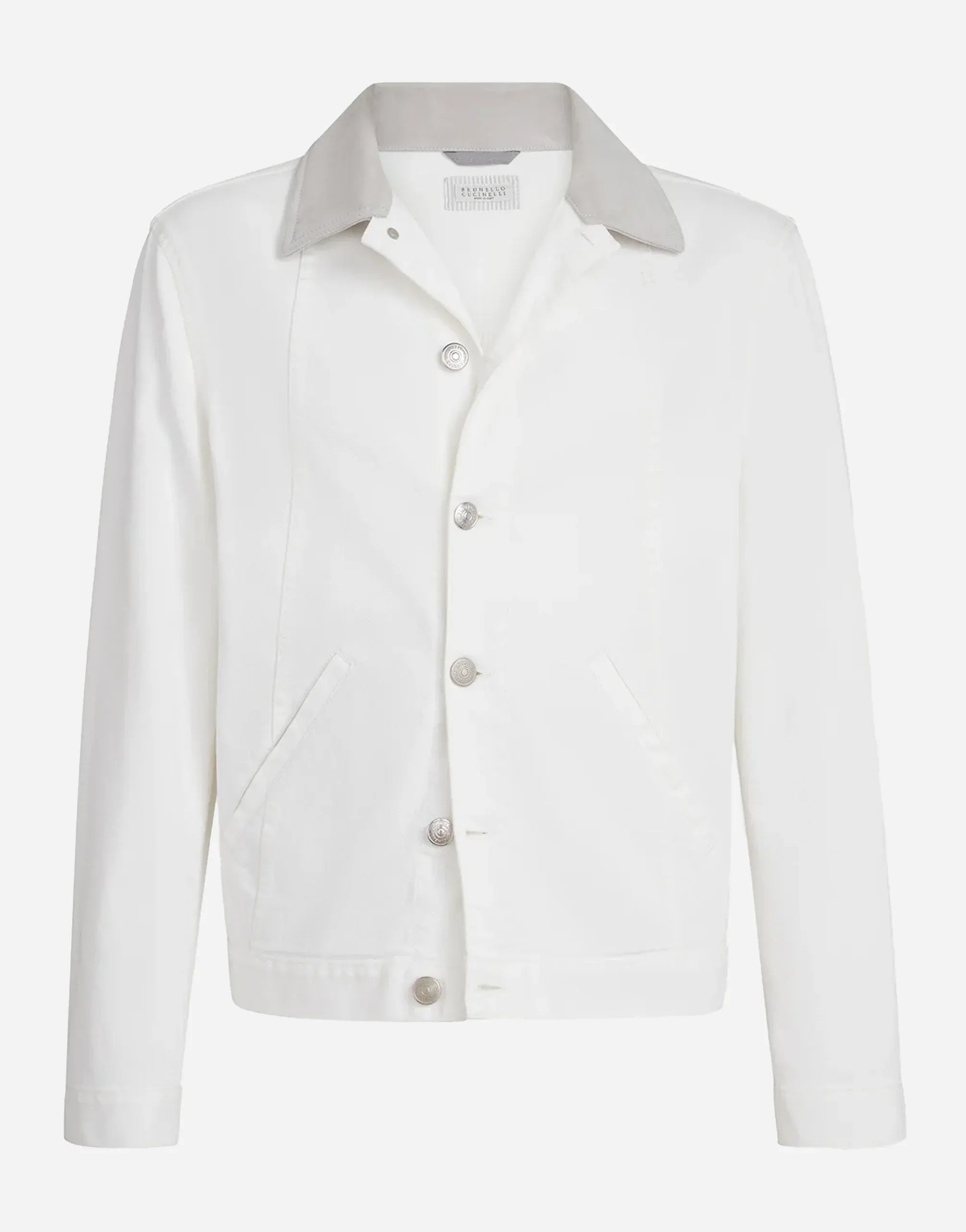 Brunello Cucinelli Snow Garment-Dyed Denim Jacket