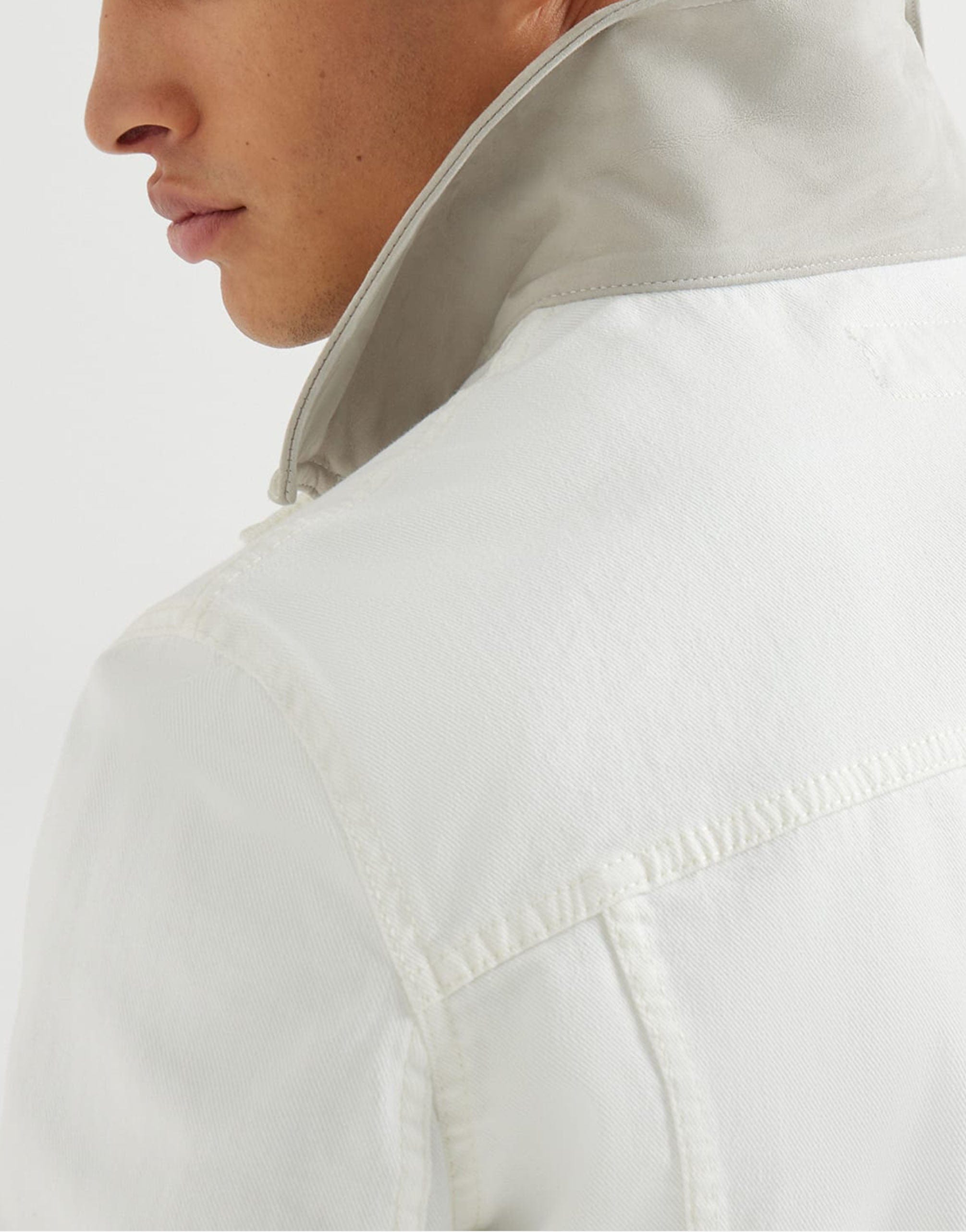 Brunello Cucinelli Snow Garment-Dyed Denim Jacket