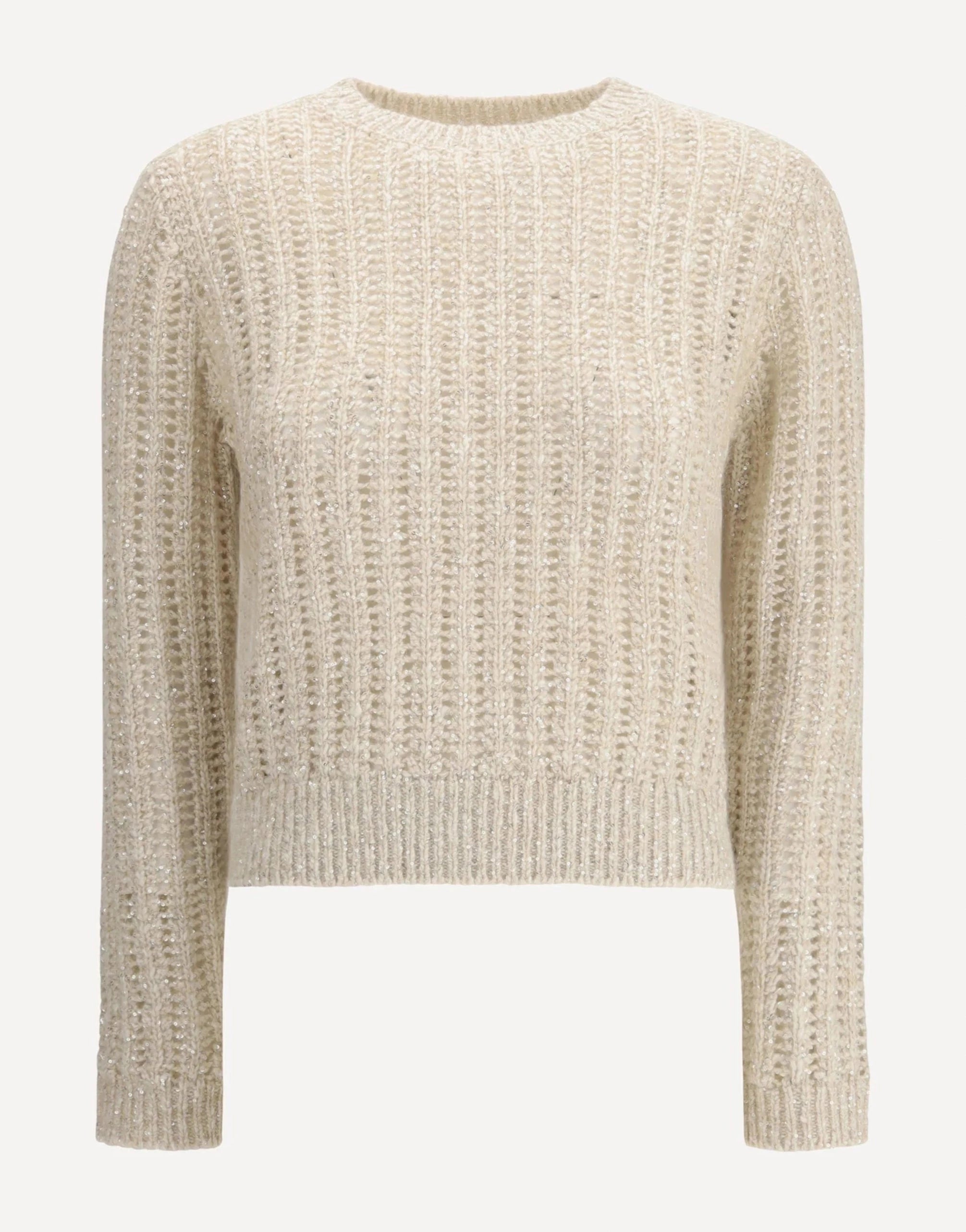 Brunello Cucinelli Soft Dazzling Rib Sweater