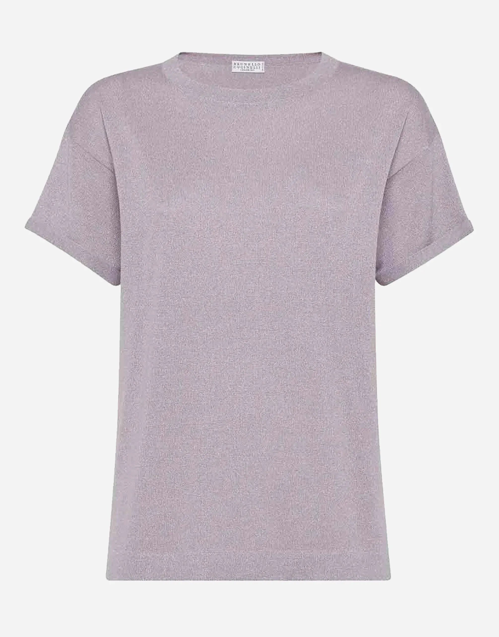 Brunello Cucinelli Sparkling Cashmere Blend Knit T-Shirt