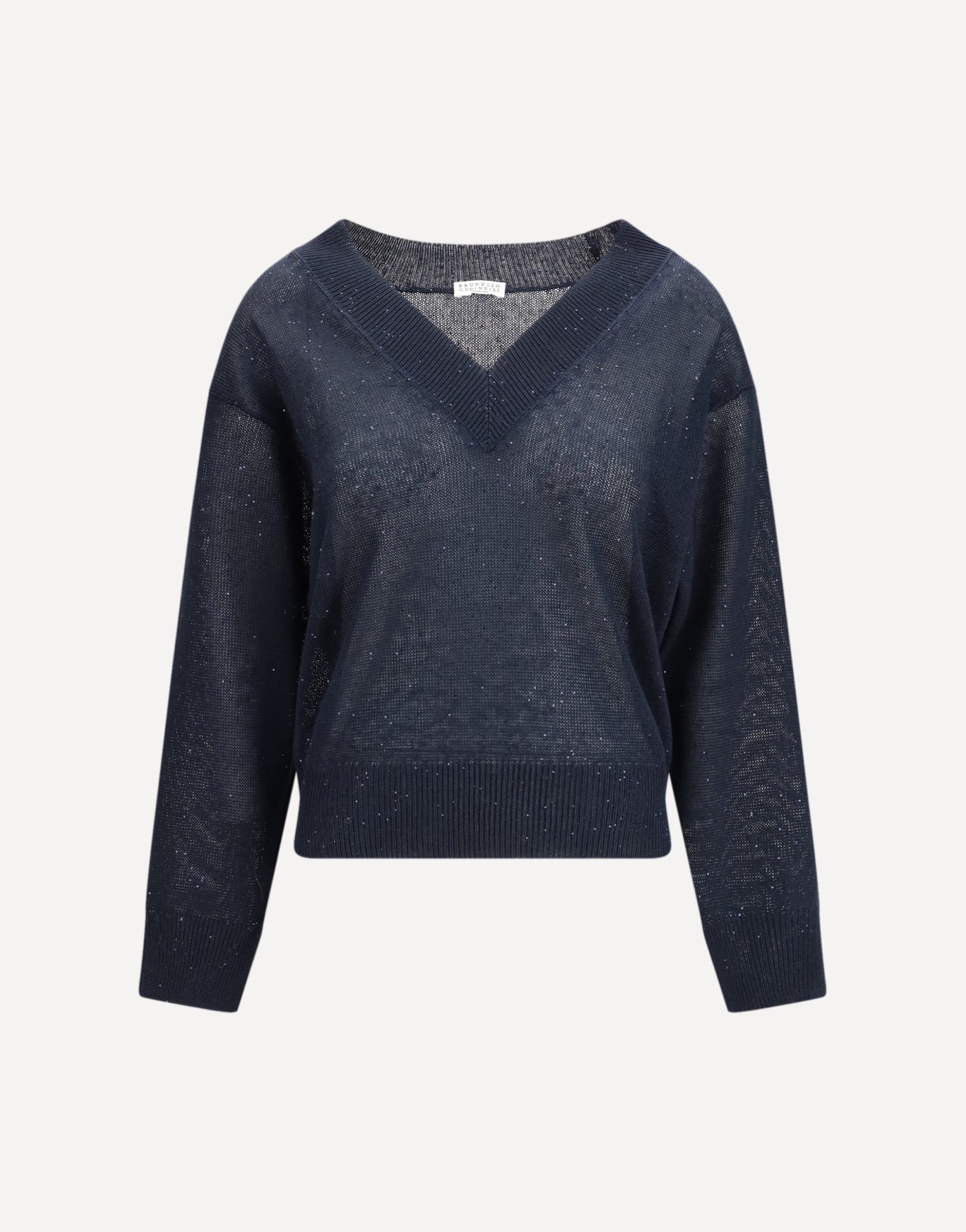 Brunello Cucinelli Sparkling Linen Sweater