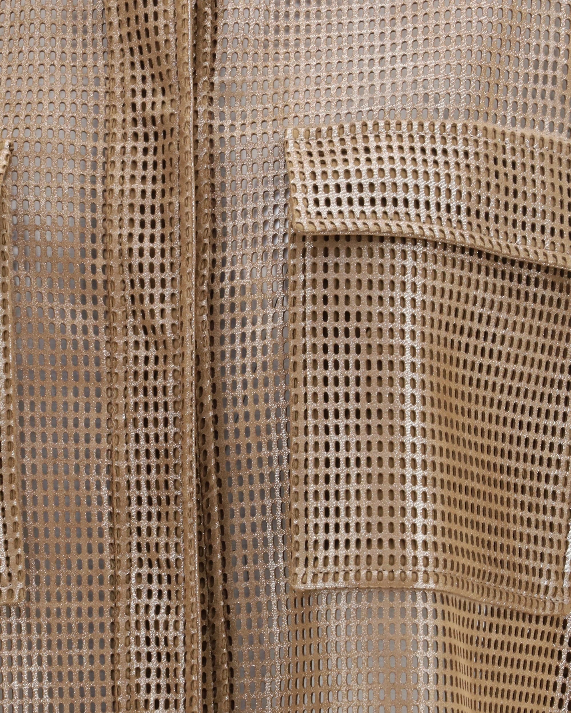 Brunello Cucinelli Sparkling Net Leather Shirt