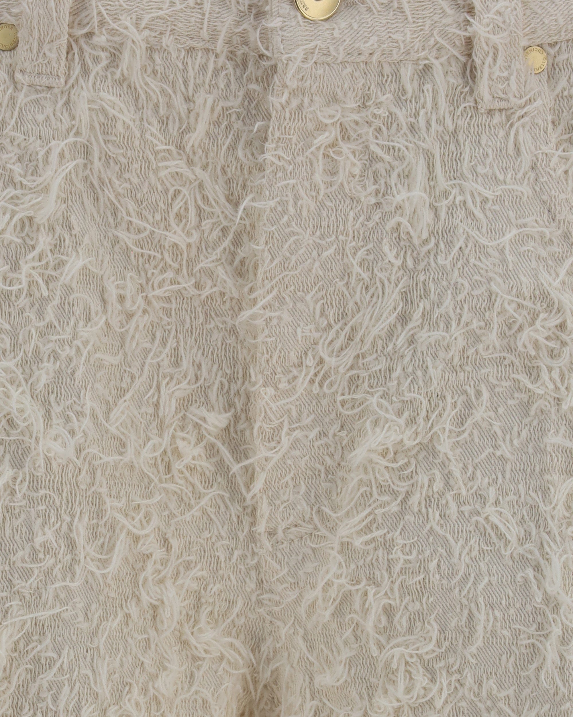 Brunello Cucinelli Brunello Cucinelli Square-Leg Dyed Furry Cropped Trousers