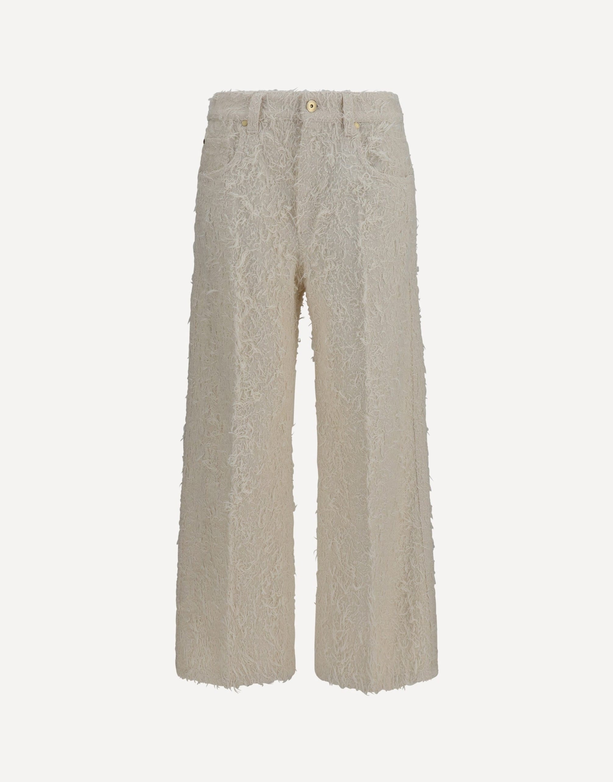 Brunello Cucinelli Brunello Cucinelli Square-Leg Dyed Furry Cropped Trousers