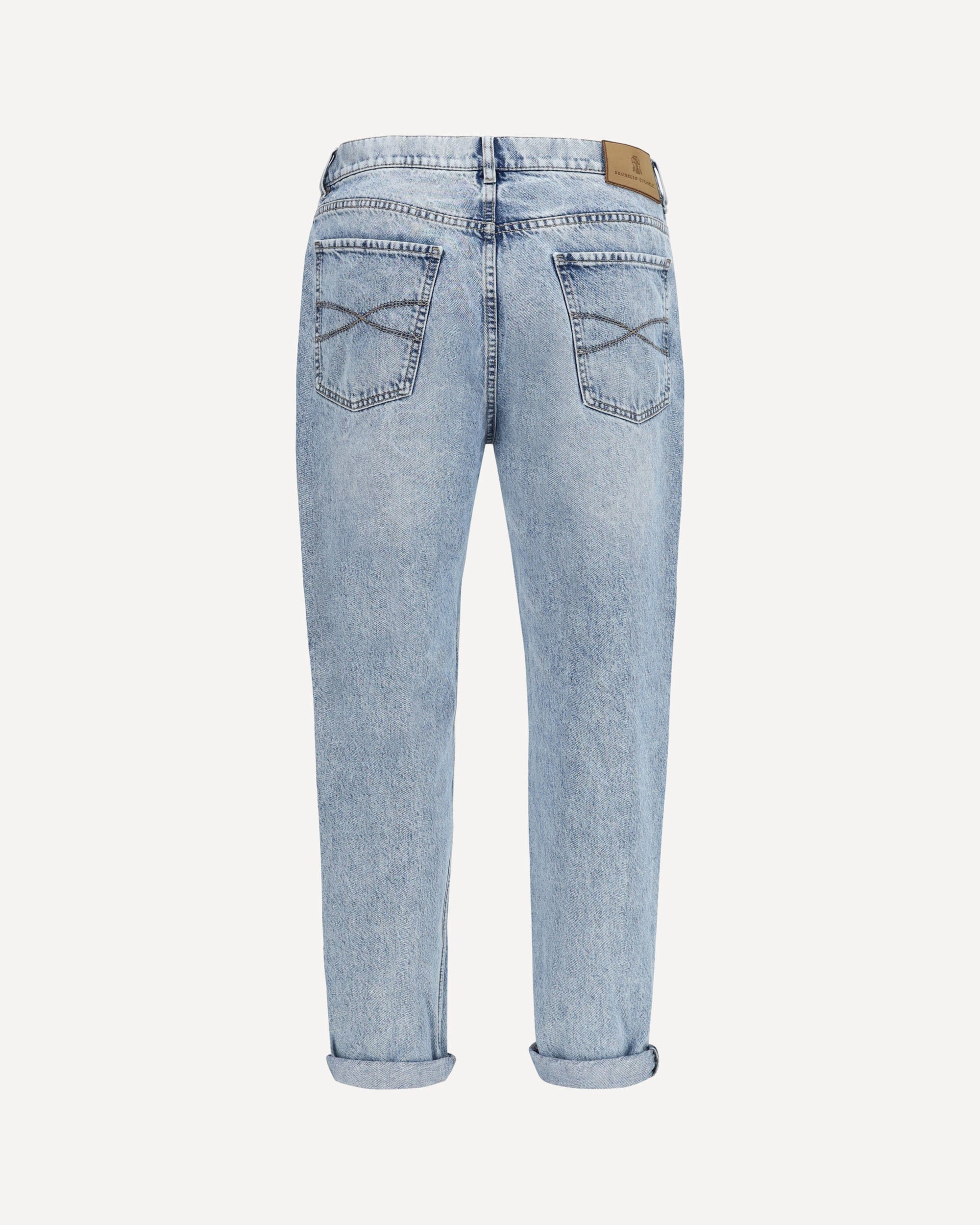 Brunello Cucinelli Straight-Leg Turn-Up Jeans - alternate view