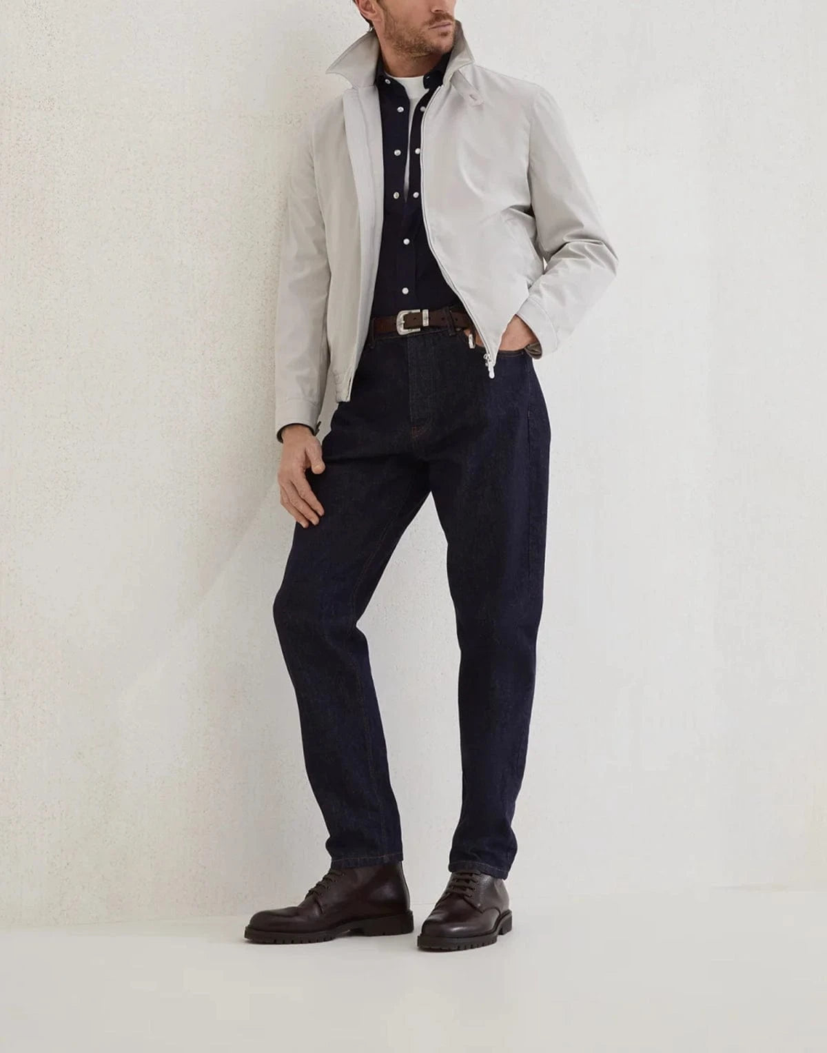 Brunello Cucinelli Stretch Bonded Bomber Jacket