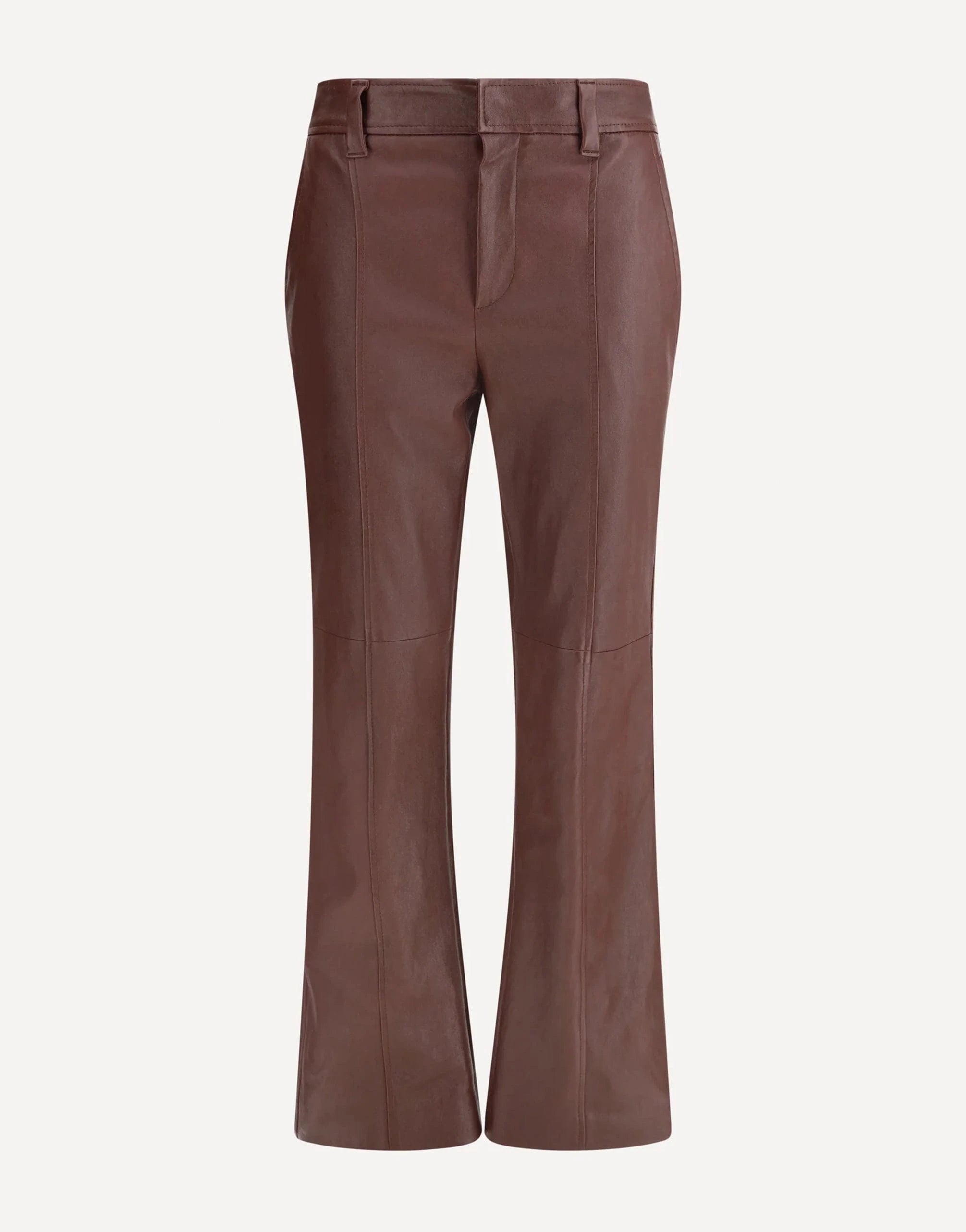 Brunello Cucinelli Stretch Leather Square Cigarette Trousers