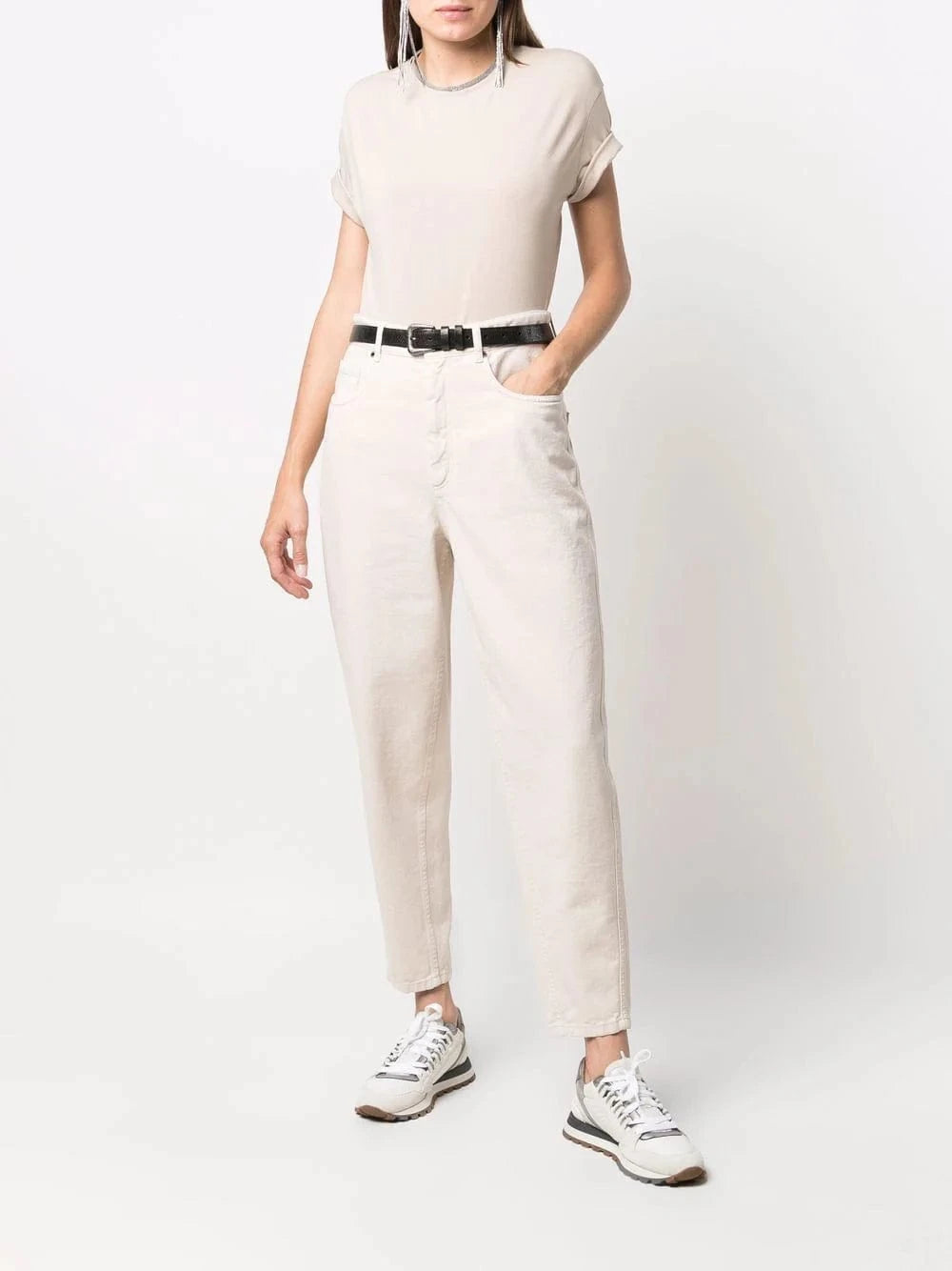 Brunello Cucinelli Stretch Precious Faux-Layering T-Shirt