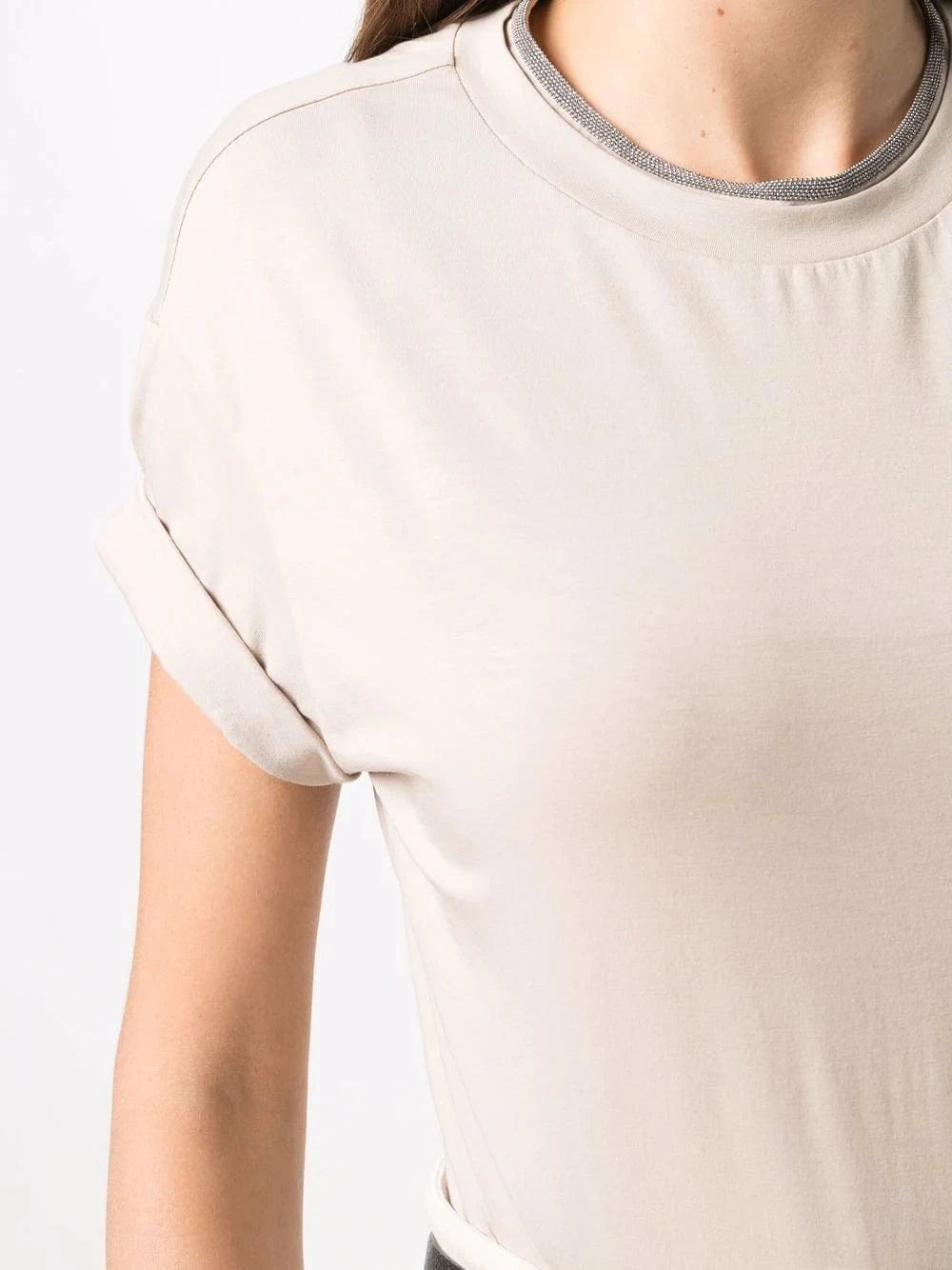 Brunello Cucinelli Stretch Precious Faux-Layering T-Shirt