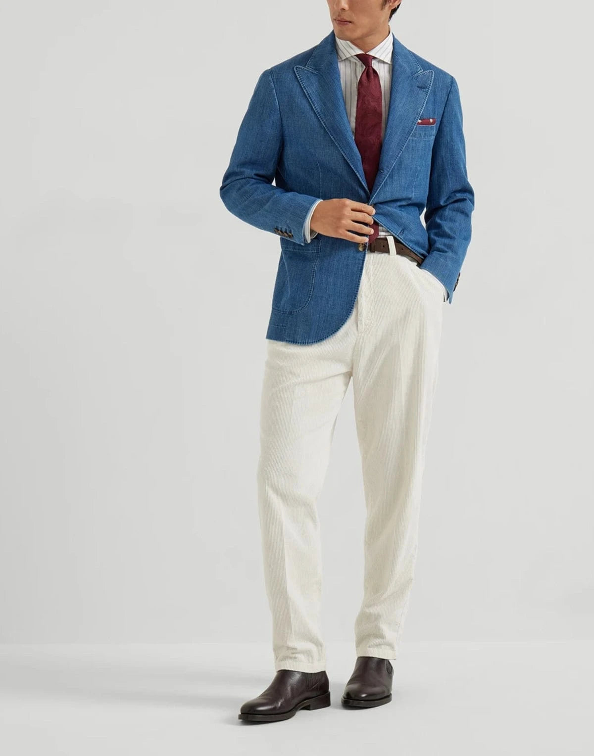 Brunello Cucinelli Striped Cotton Easy Fit Shirt