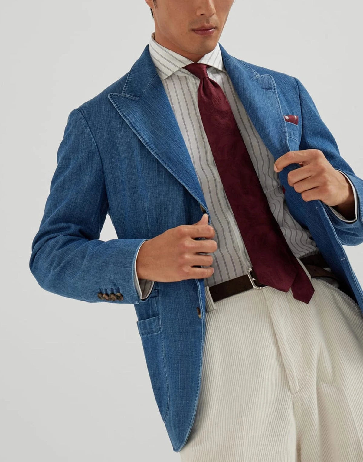 Brunello Cucinelli Striped Cotton Easy Fit Shirt