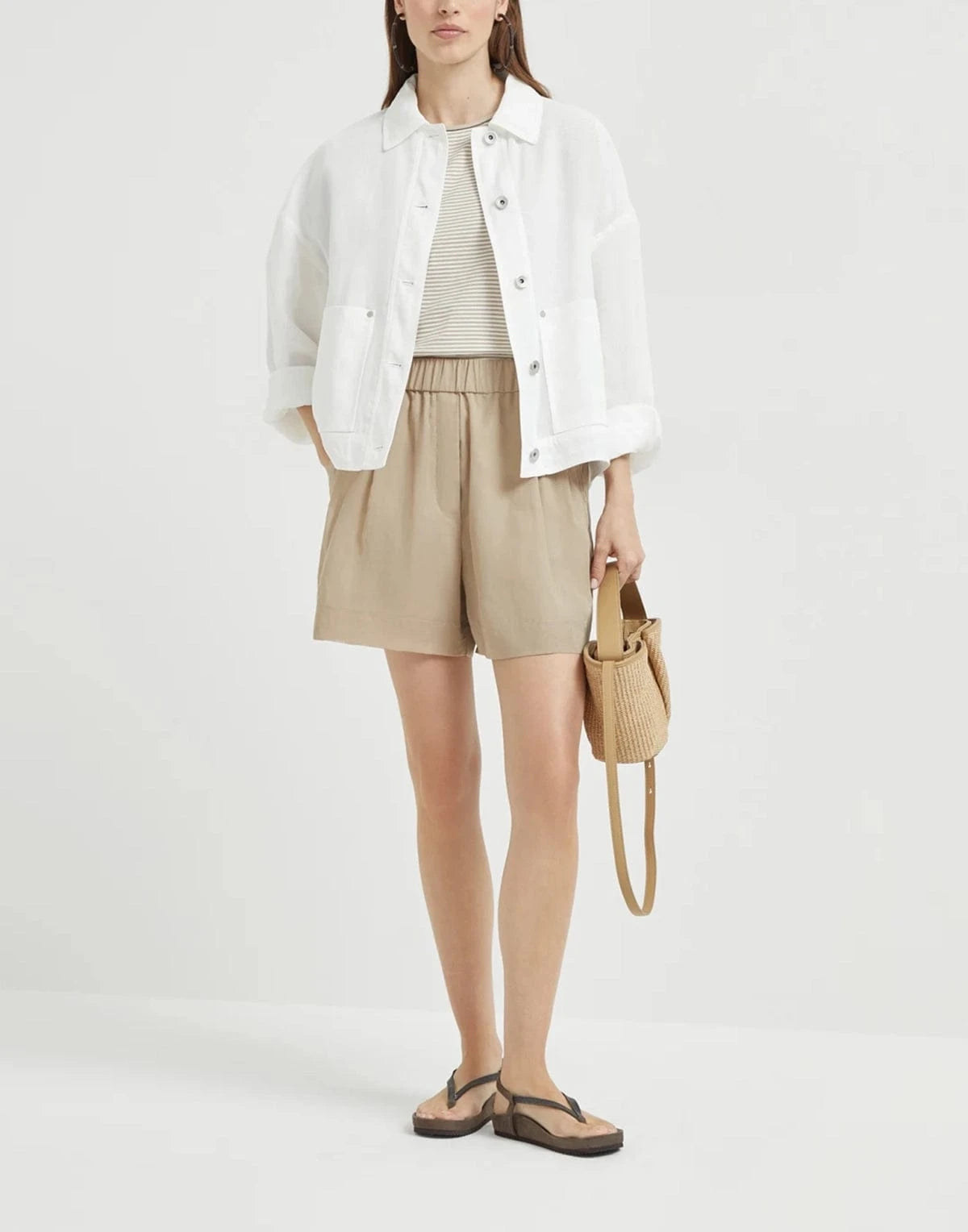 Brunello Cucinelli Striped Cotton Jersey T-Shirt