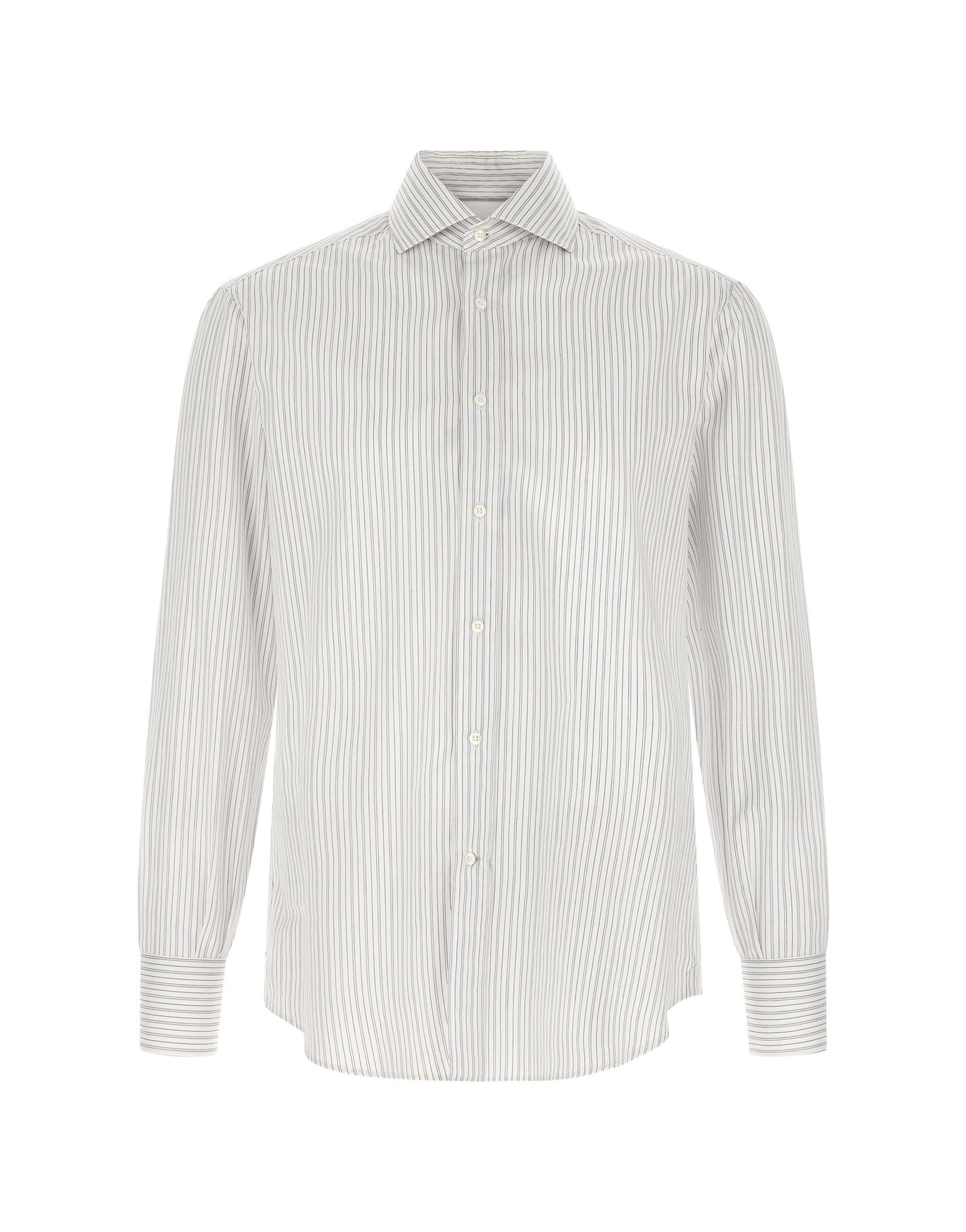 Brunello Cucinelli Striped French Collar Shirt