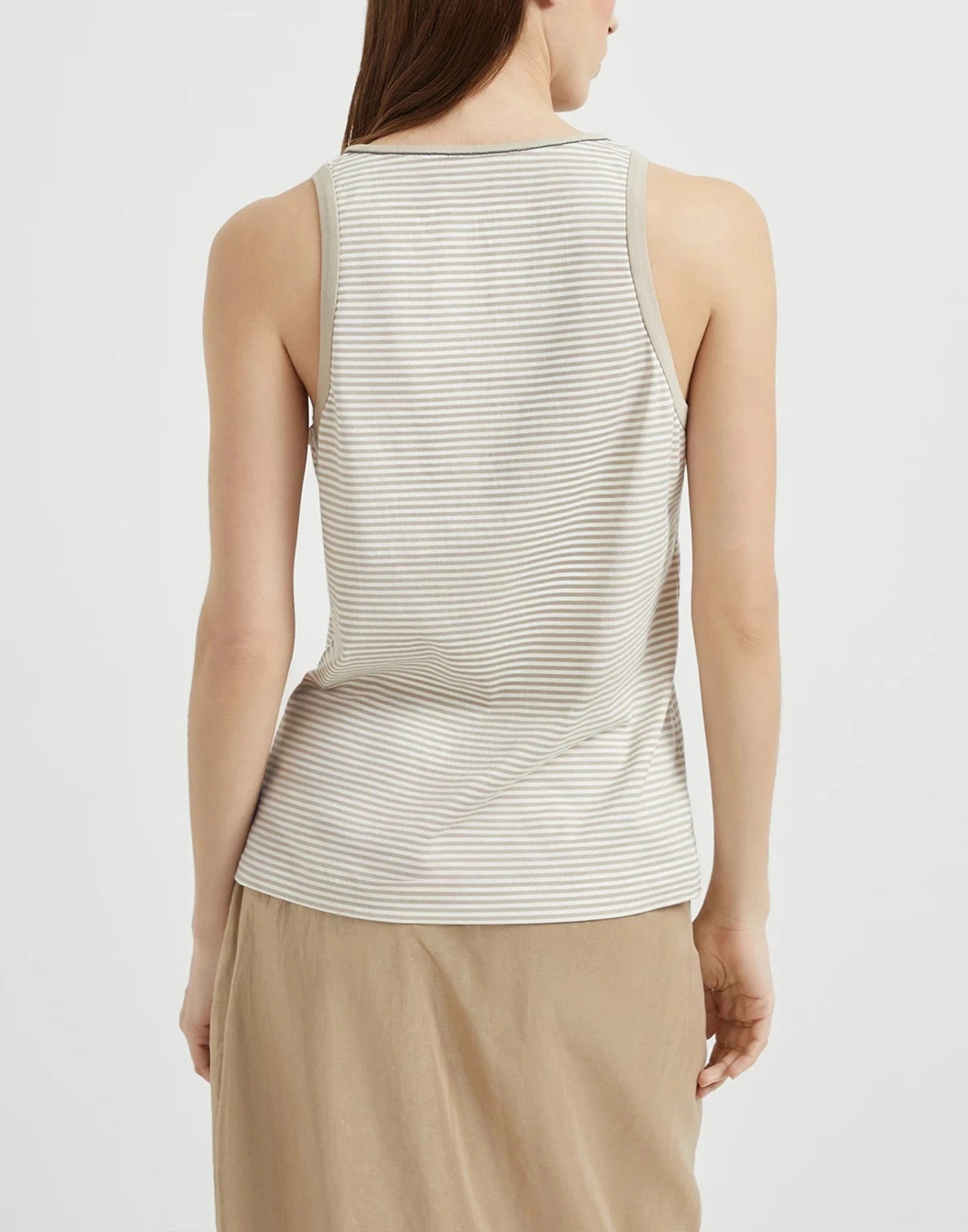 Brunello Cucinelli Striped Jersey Top Tank