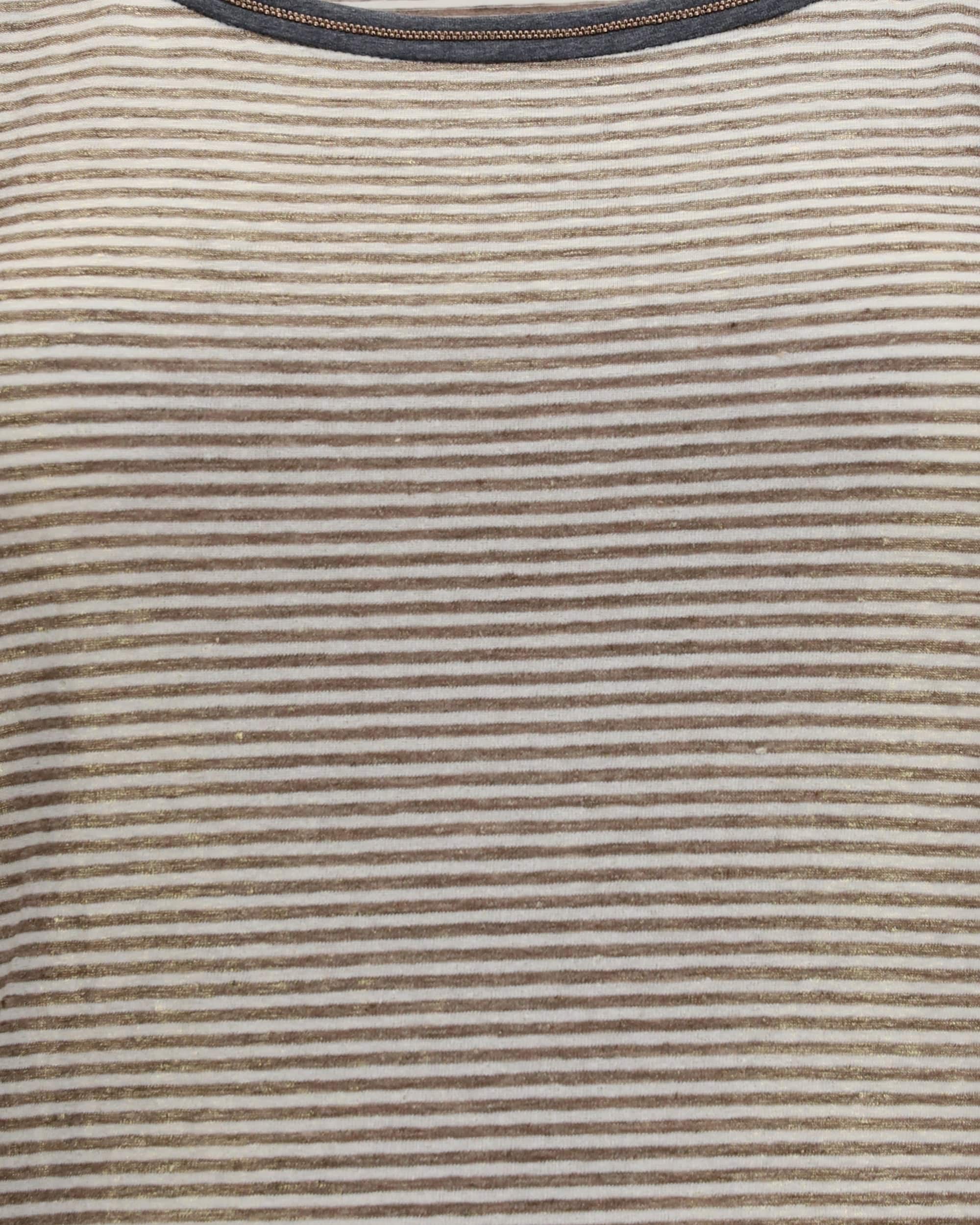 Brunello Cucinelli Brunello Cucinelli Striped Linen Lamé Jersey Tank Top