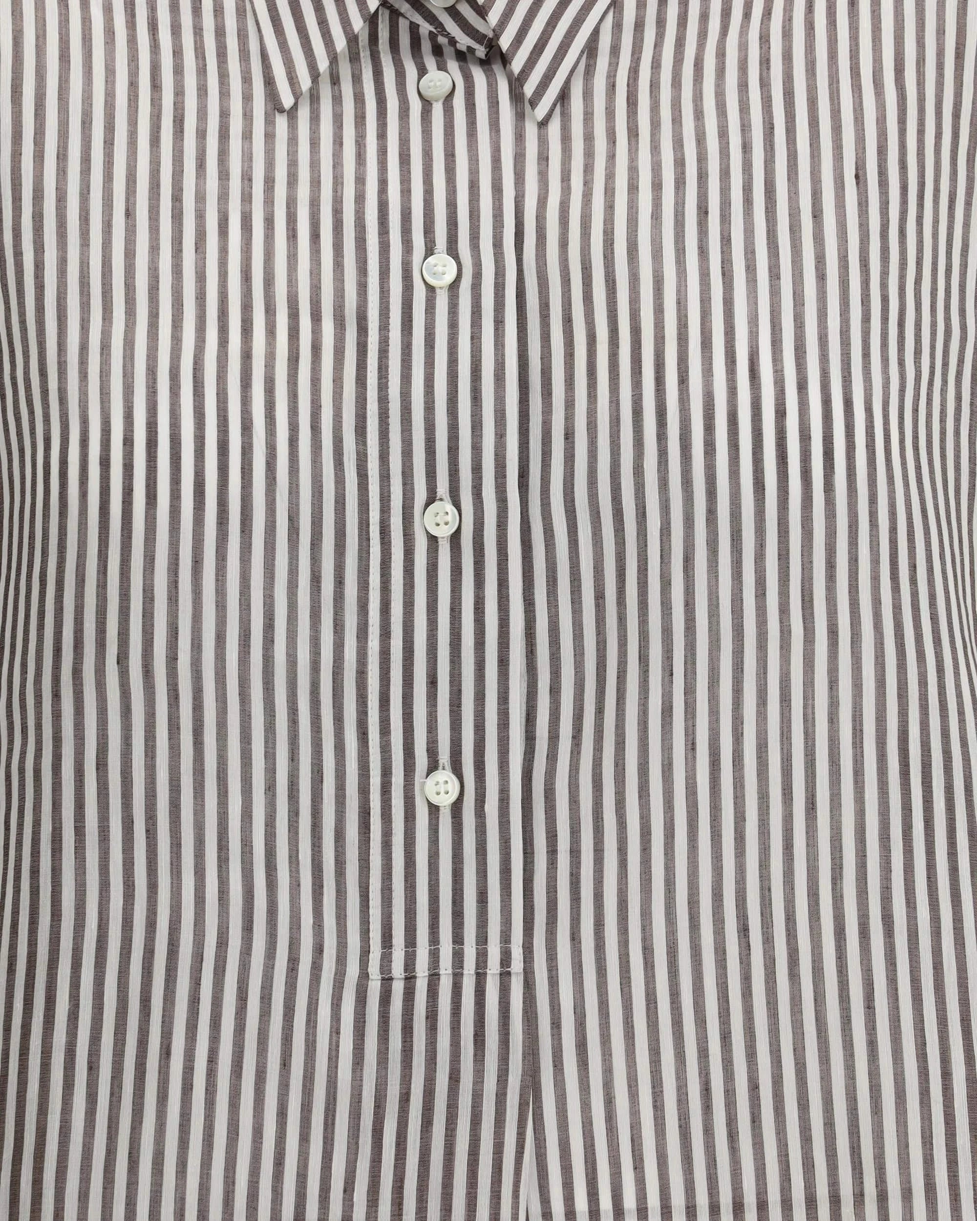 Brunello Cucinelli Striped Linen-Silk Blend Shirt