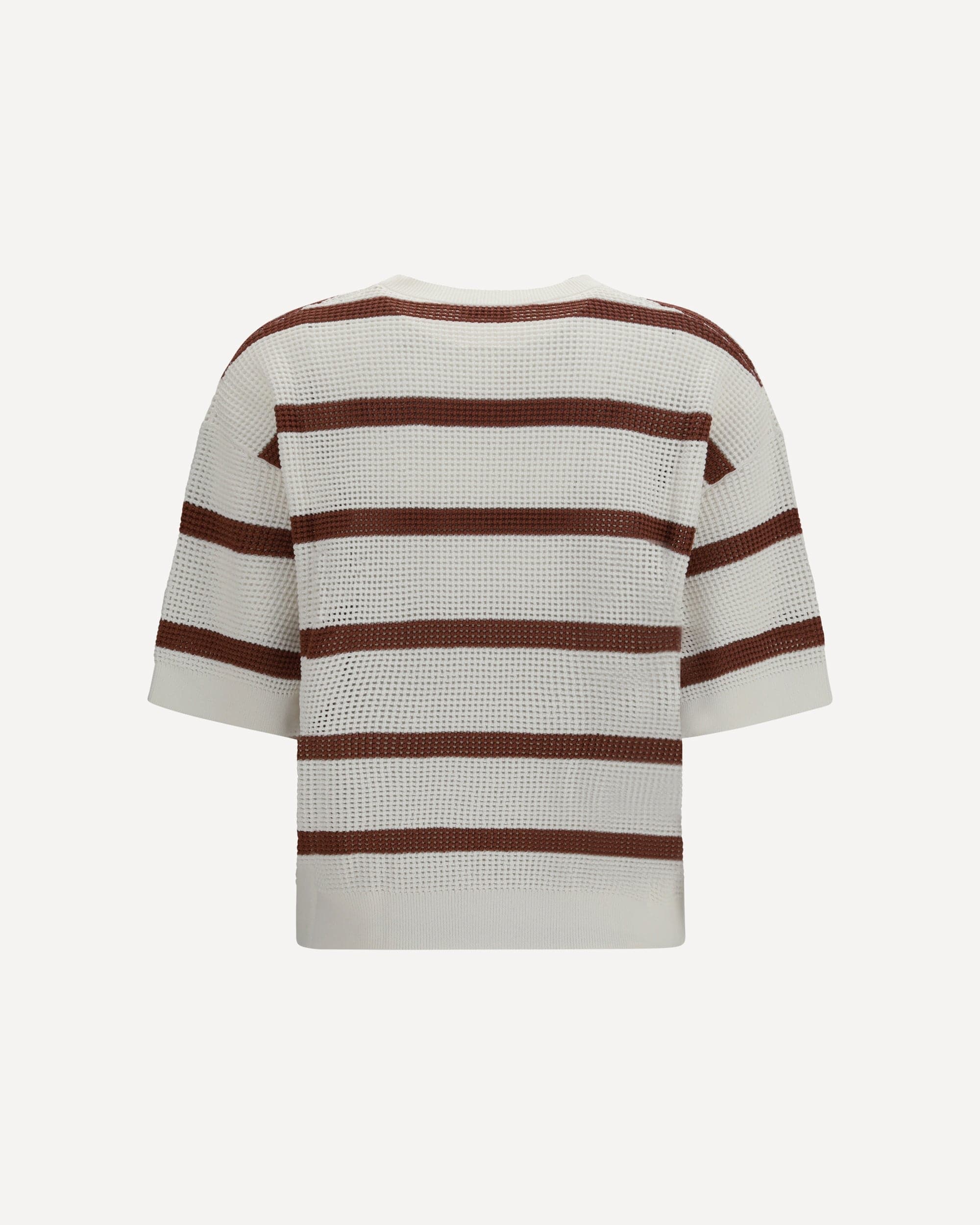 Gestreepte geperforeerde trui - alternate view