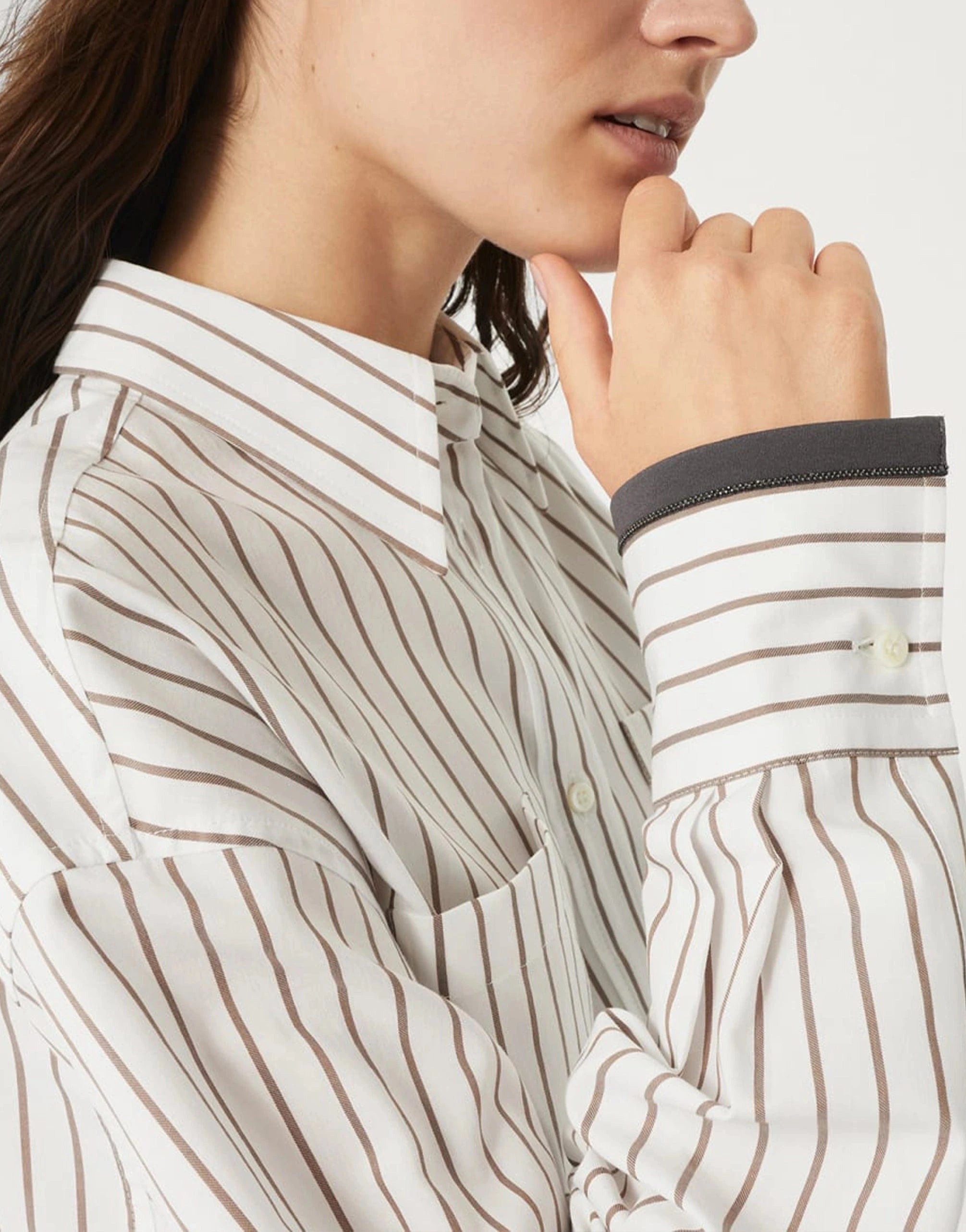 Brunello Cucinelli Striped Twill Shirt