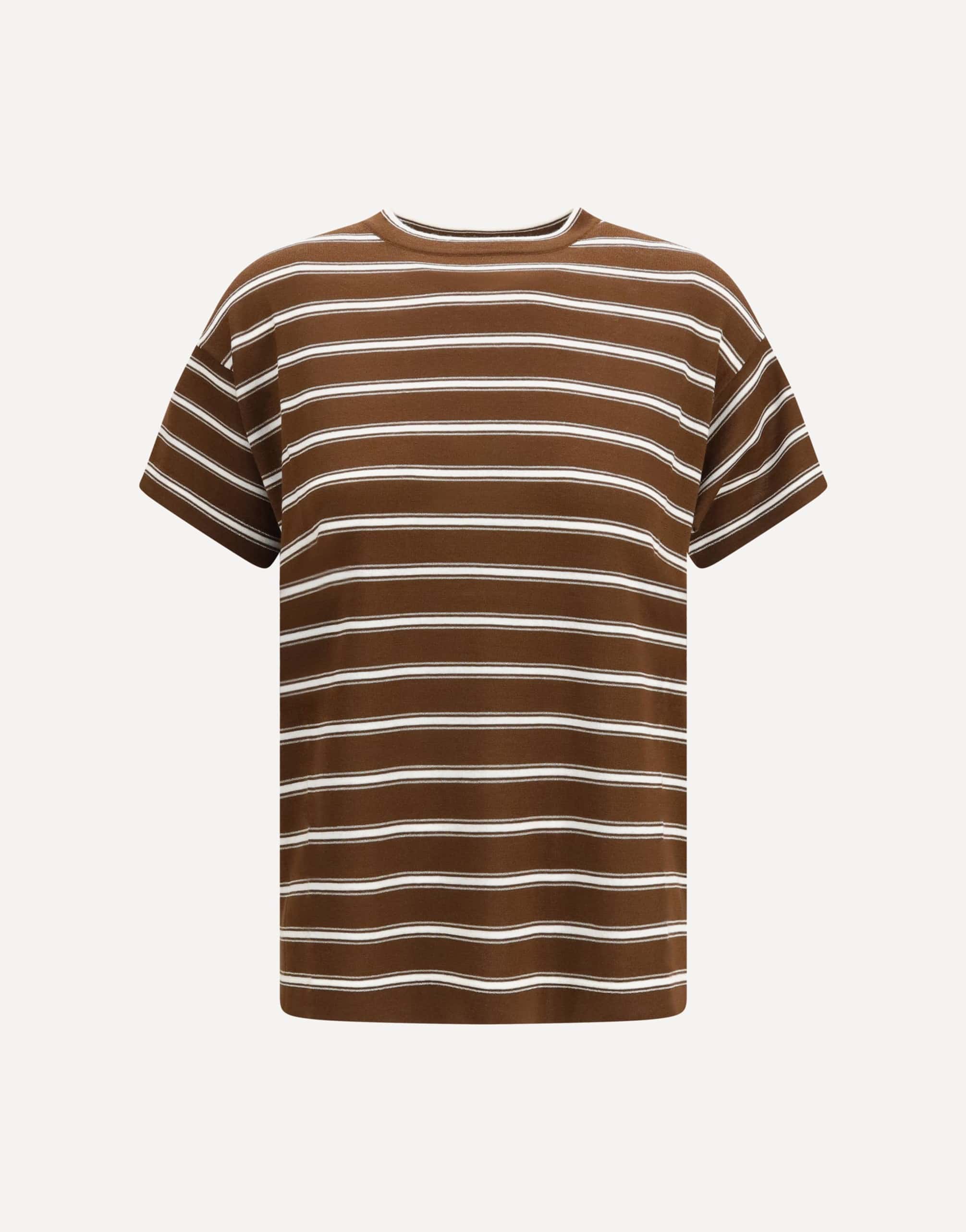 Brunello Cucinelli Brunello Cucinelli Striped Virgin Wool Cashmere T-Shirt