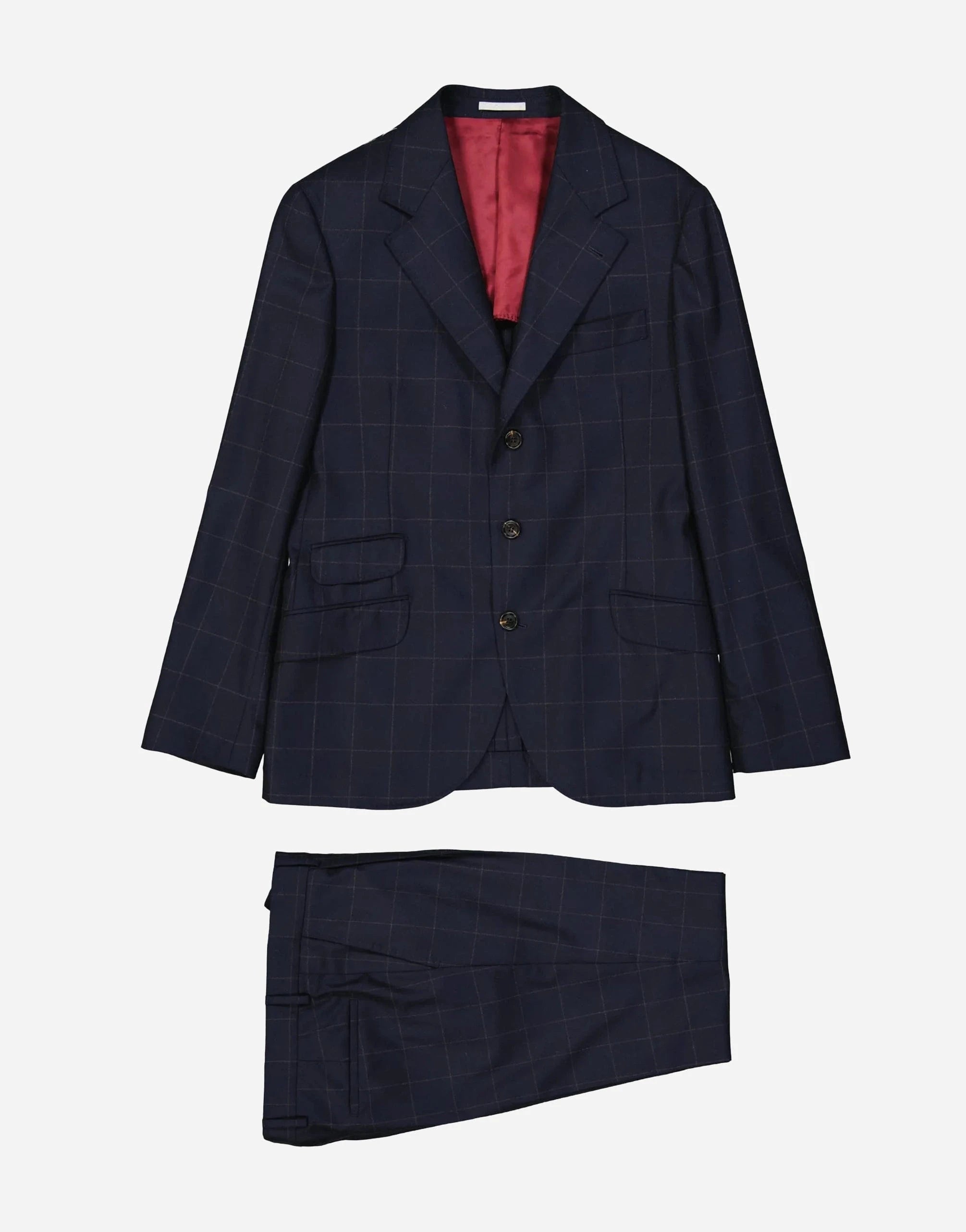 Brunello Cucinelli Striped Wool Blend Suit