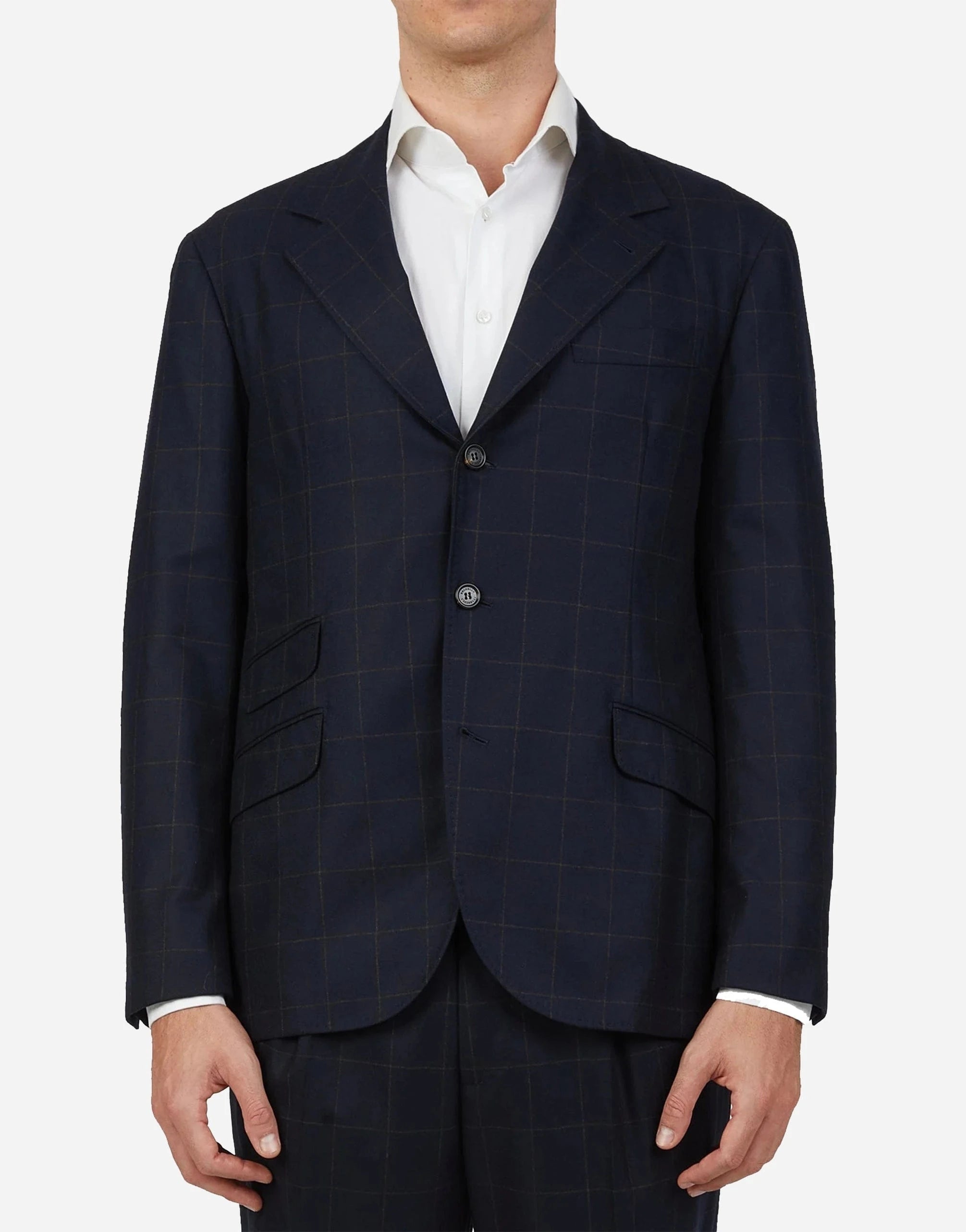 Brunello Cucinelli Striped Wool Blend Suit
