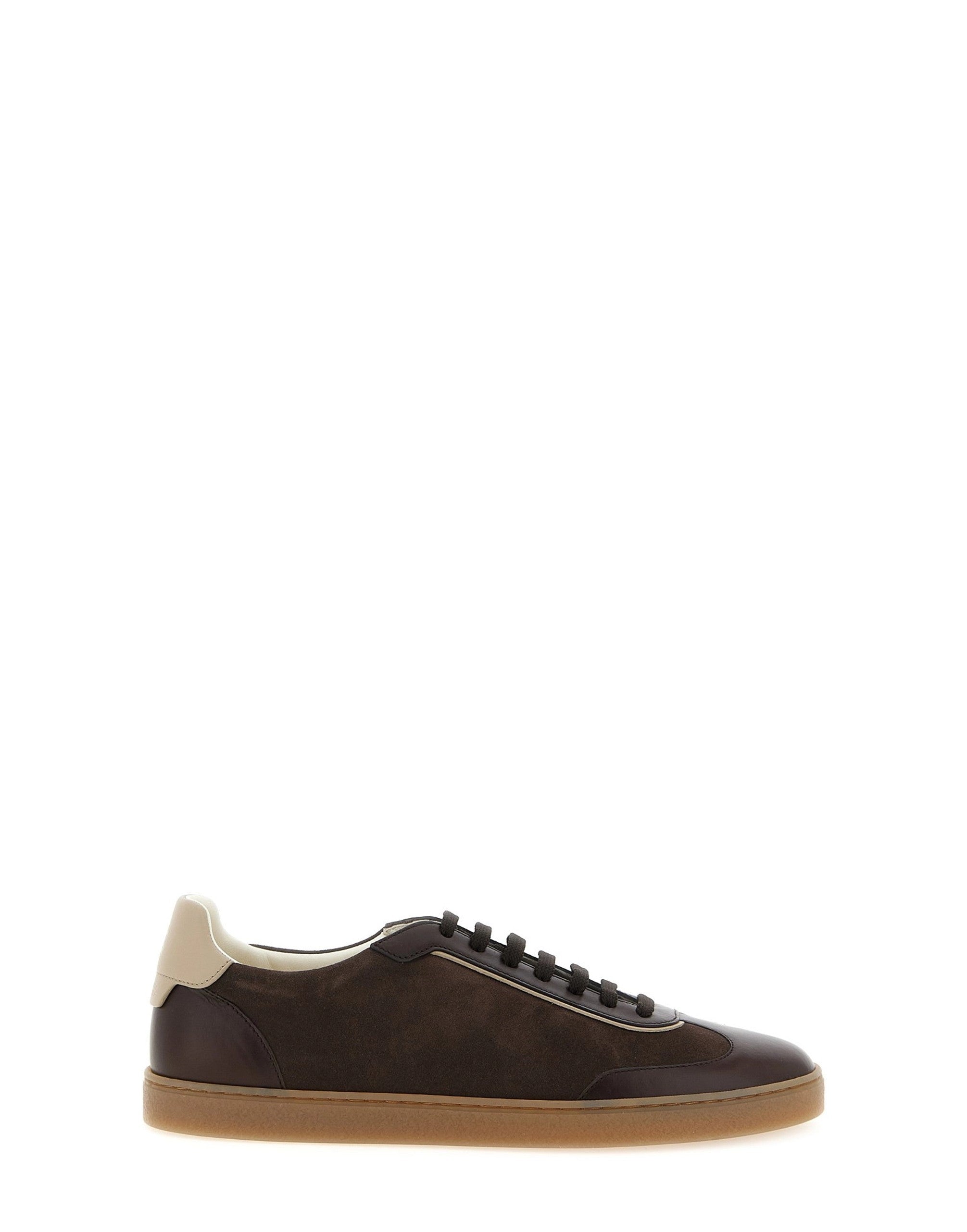 Brunello Cucinelli Suede And Smooth Calf Sneakers
