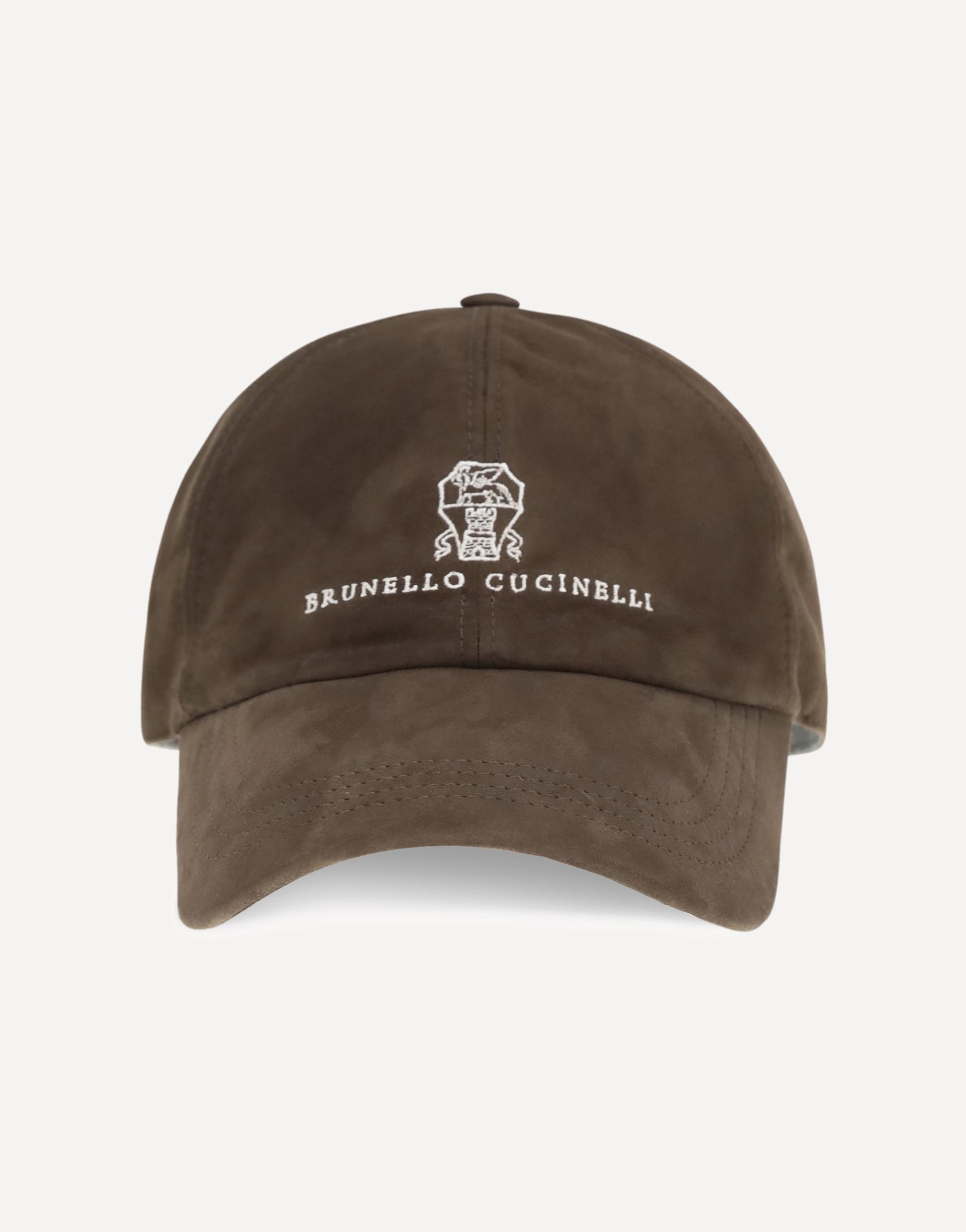 Brunello Cucinelli Suede Baseball Cap With Embroidered Logo