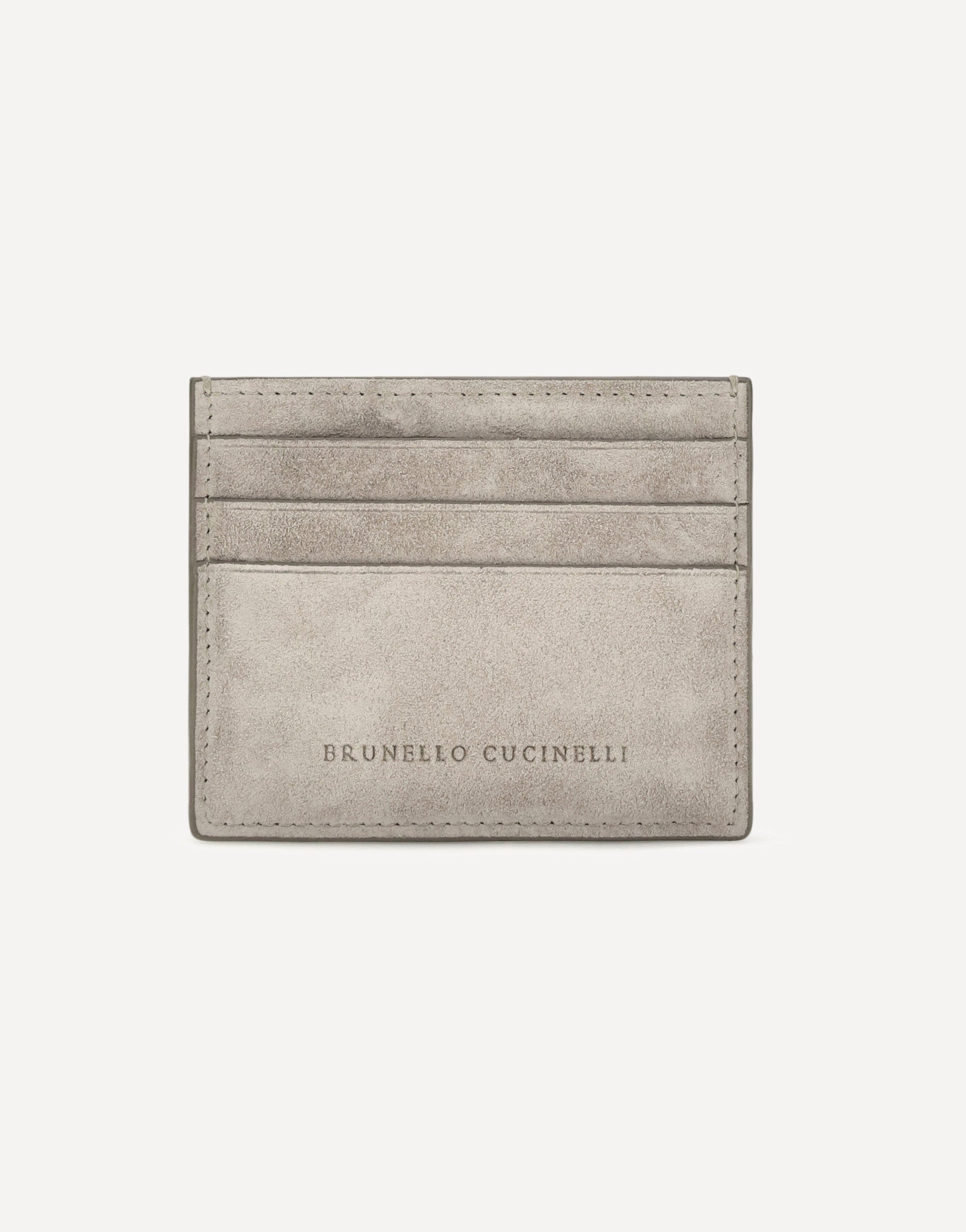 Brunello Cucinelli Kartenetui aus Veloursleder