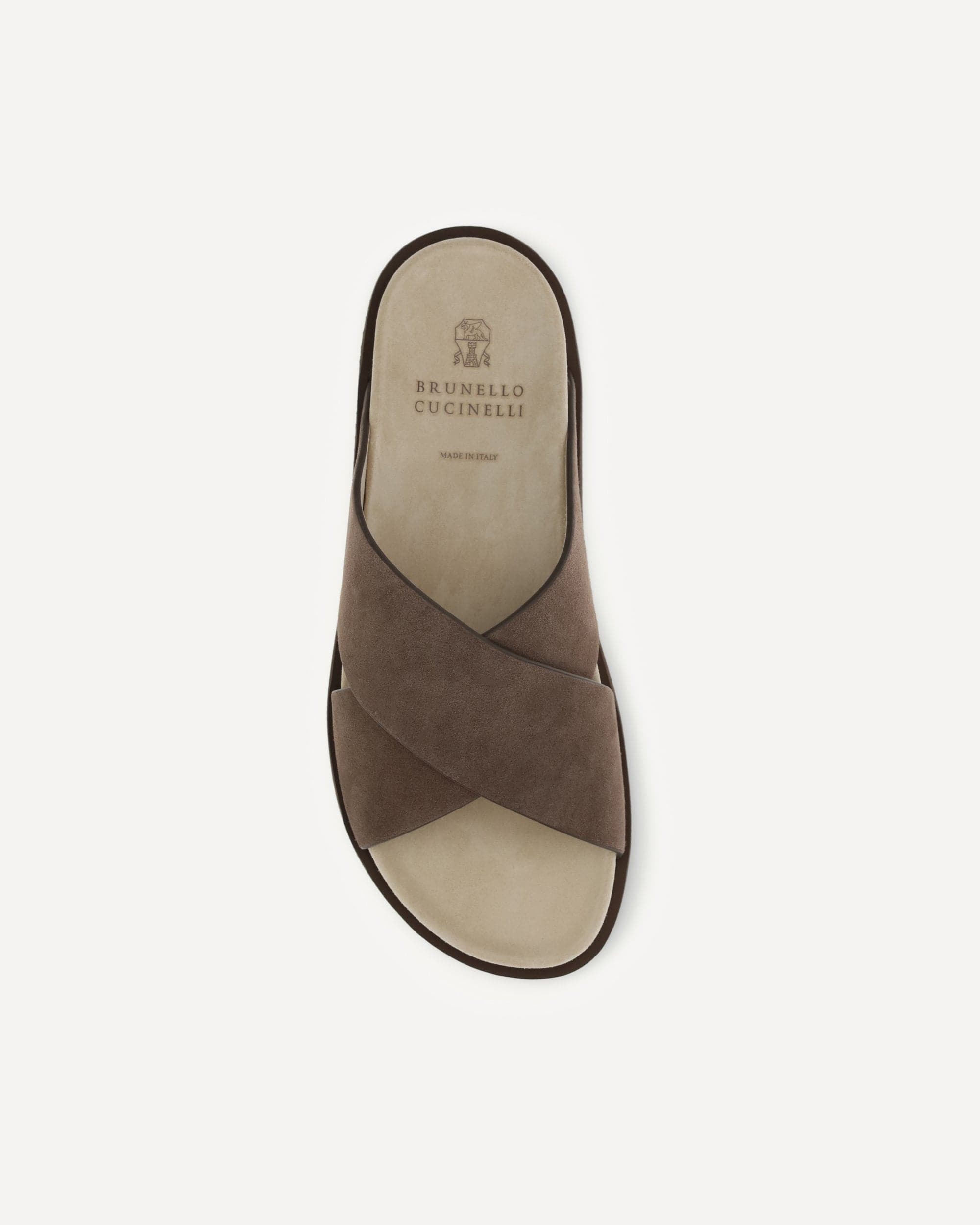 Brunello Cucinelli Brunello Cucinelli Suede Crossover Strap Sandals
