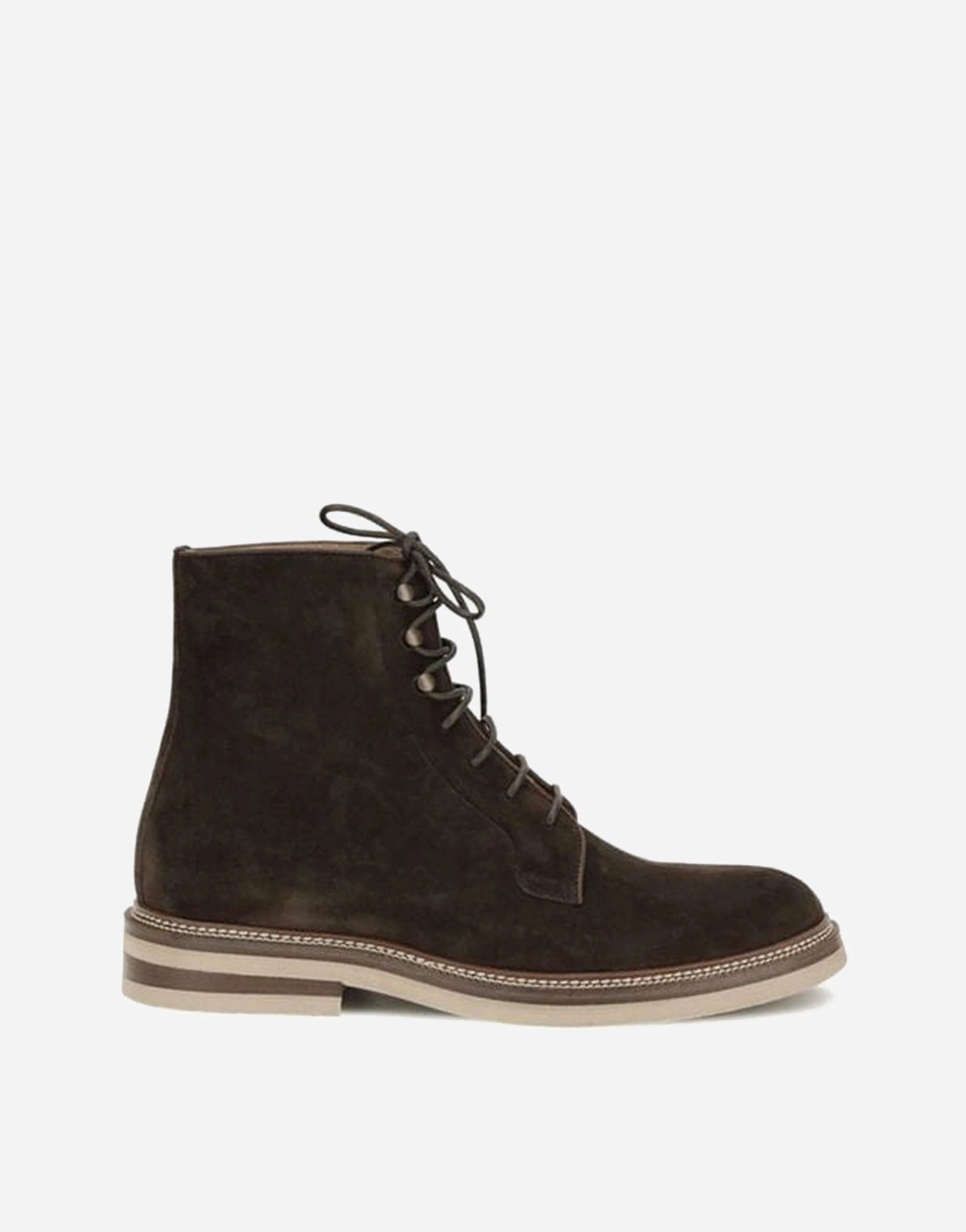 Brunello Cucinelli Suede Lace-Up Boots