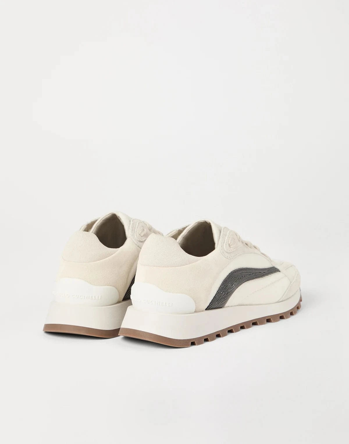 Brunello Cucinelli Suede Monili-Detail Sneakers