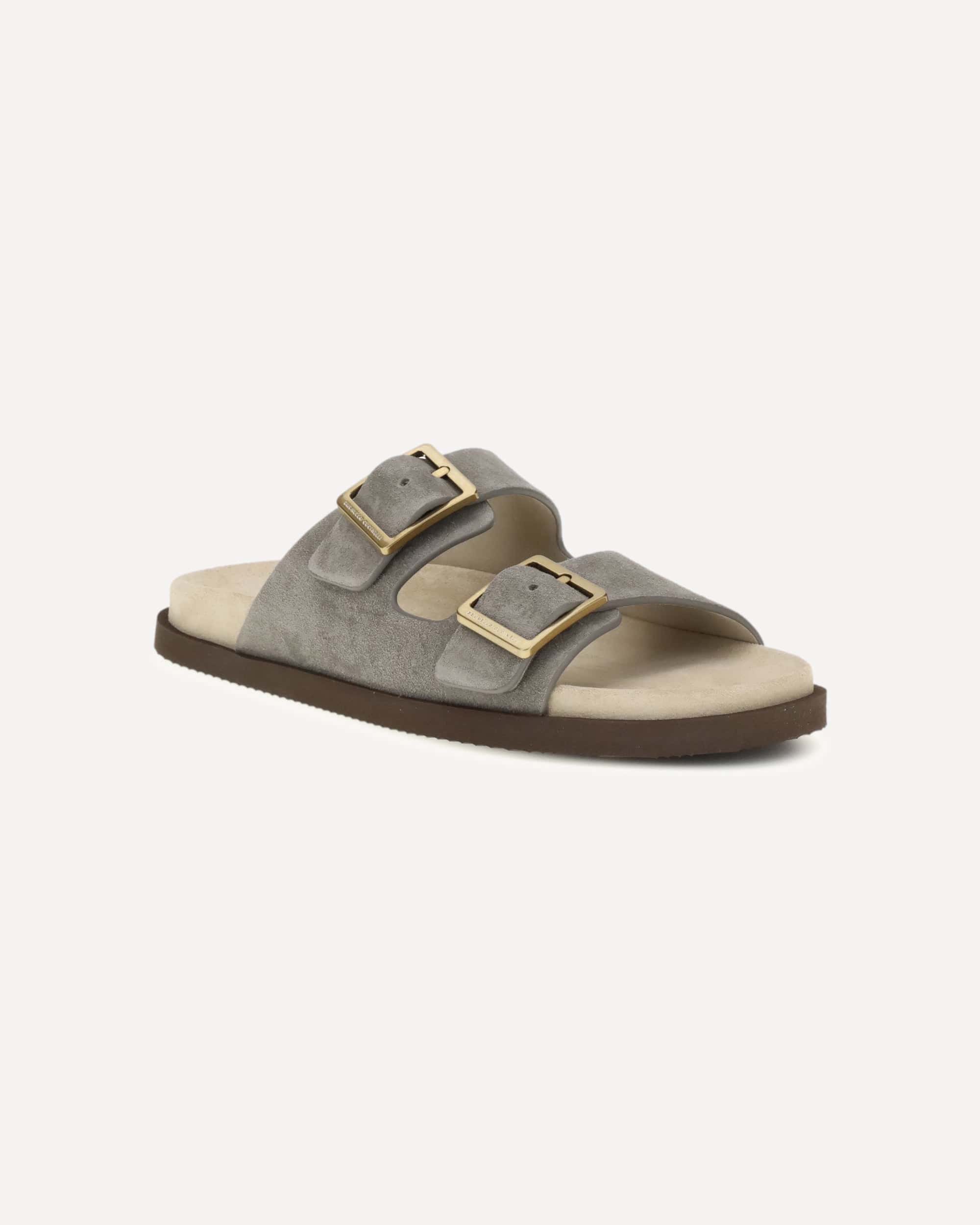 Sandalias de ante con doble tira ajustable - alternate view
