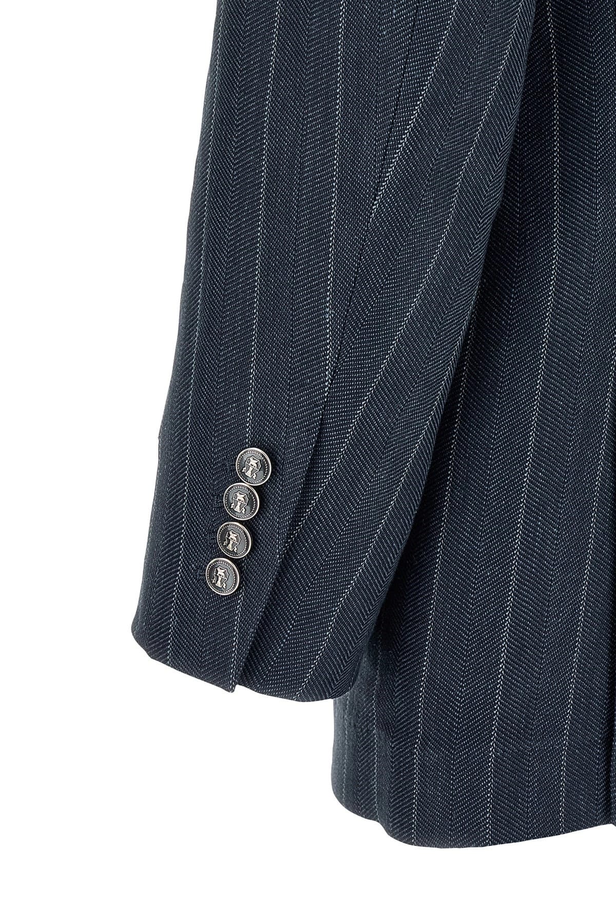 Brunello Cucinelli Brunello Cucinelli Tailor Pinstriped Chevron Blazer