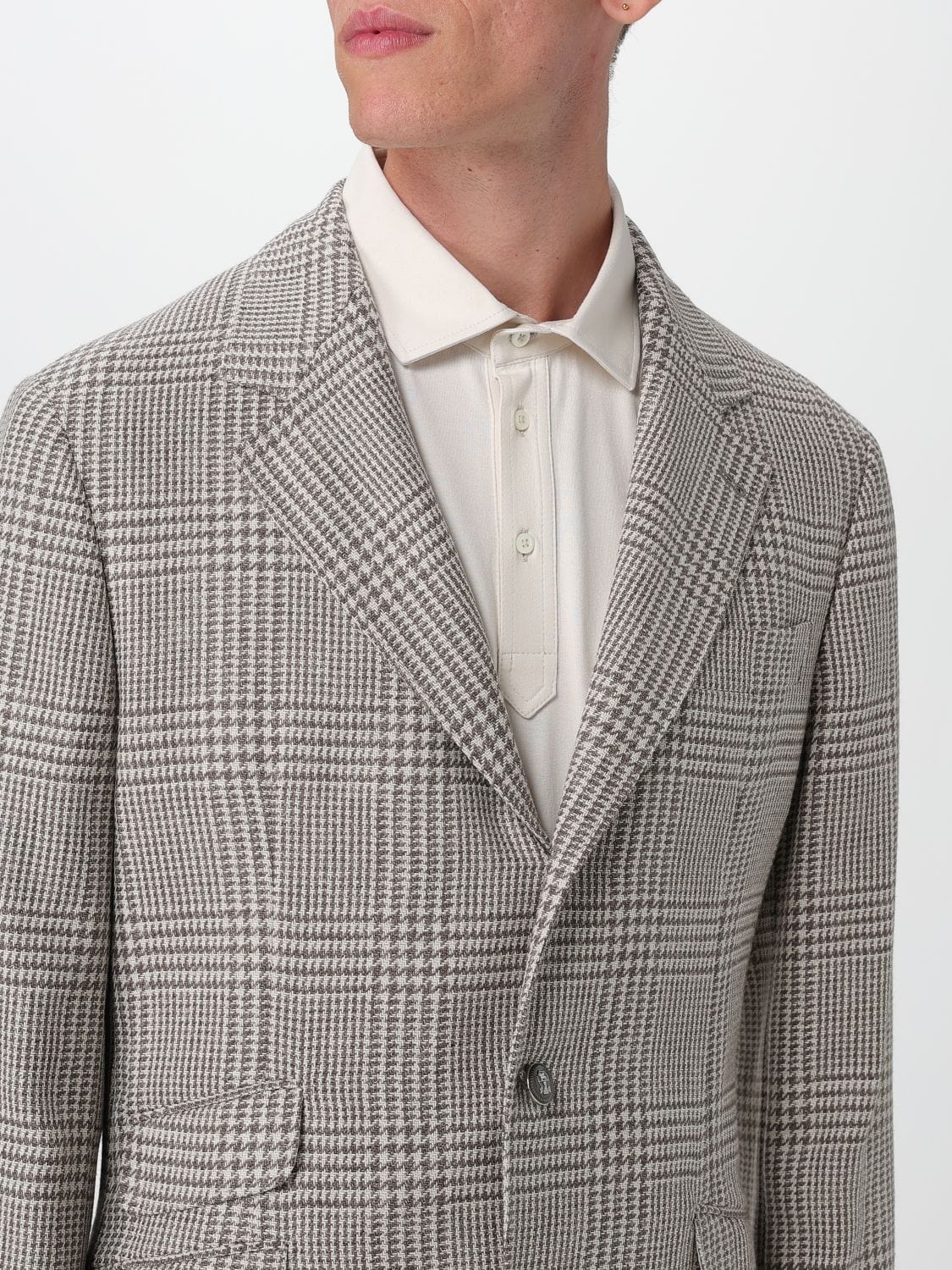 Brunello Cucinelli Tailored Houndstooth Blazer