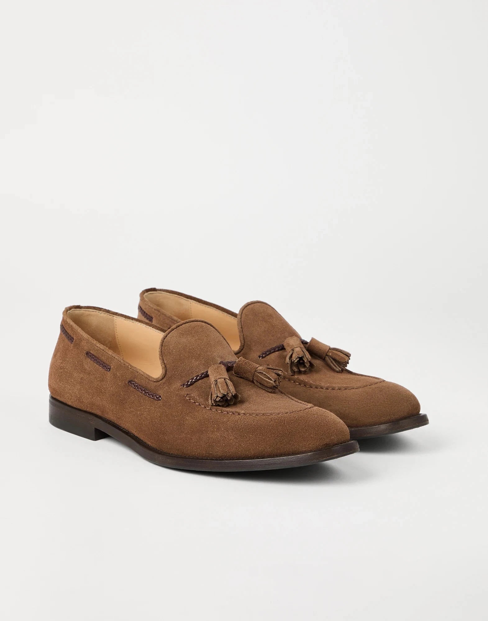 Brunello Cucinelli Tassel Suede Loafers